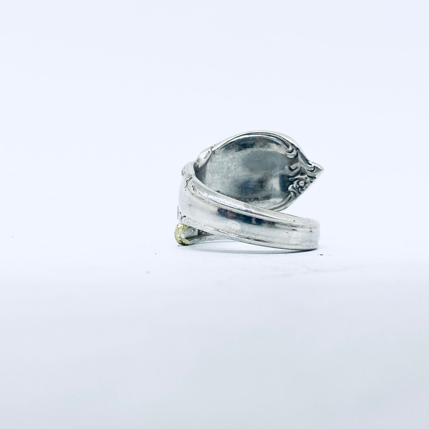 Anello Artigianale Mod. SPIRALE  Realizzato con Antica posata in Argento (Prima Metà del ’900)
