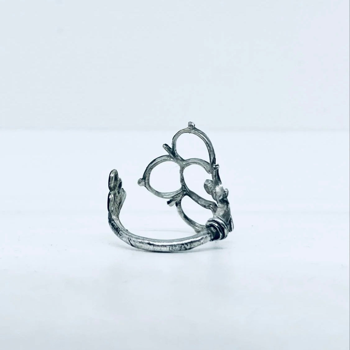 Anello Artigianale “CHIAVE TRIFOGLIO ARGENTO 925” Realizzato con Antica Chiave in Argento