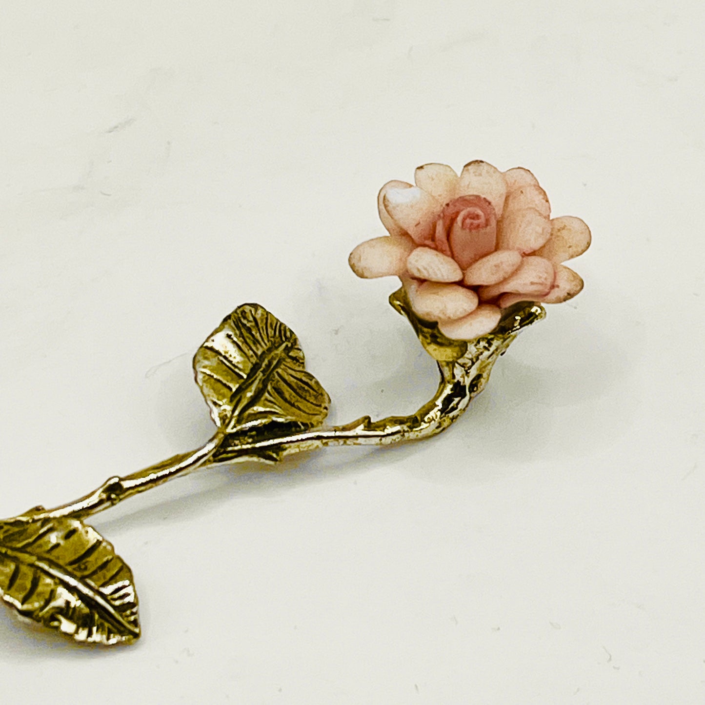 Anello Artigianale ROSA 03 Mod. CLASSICO  Realizzato con Antica SPILLA in Argento 800(Prima Metà del ’900)