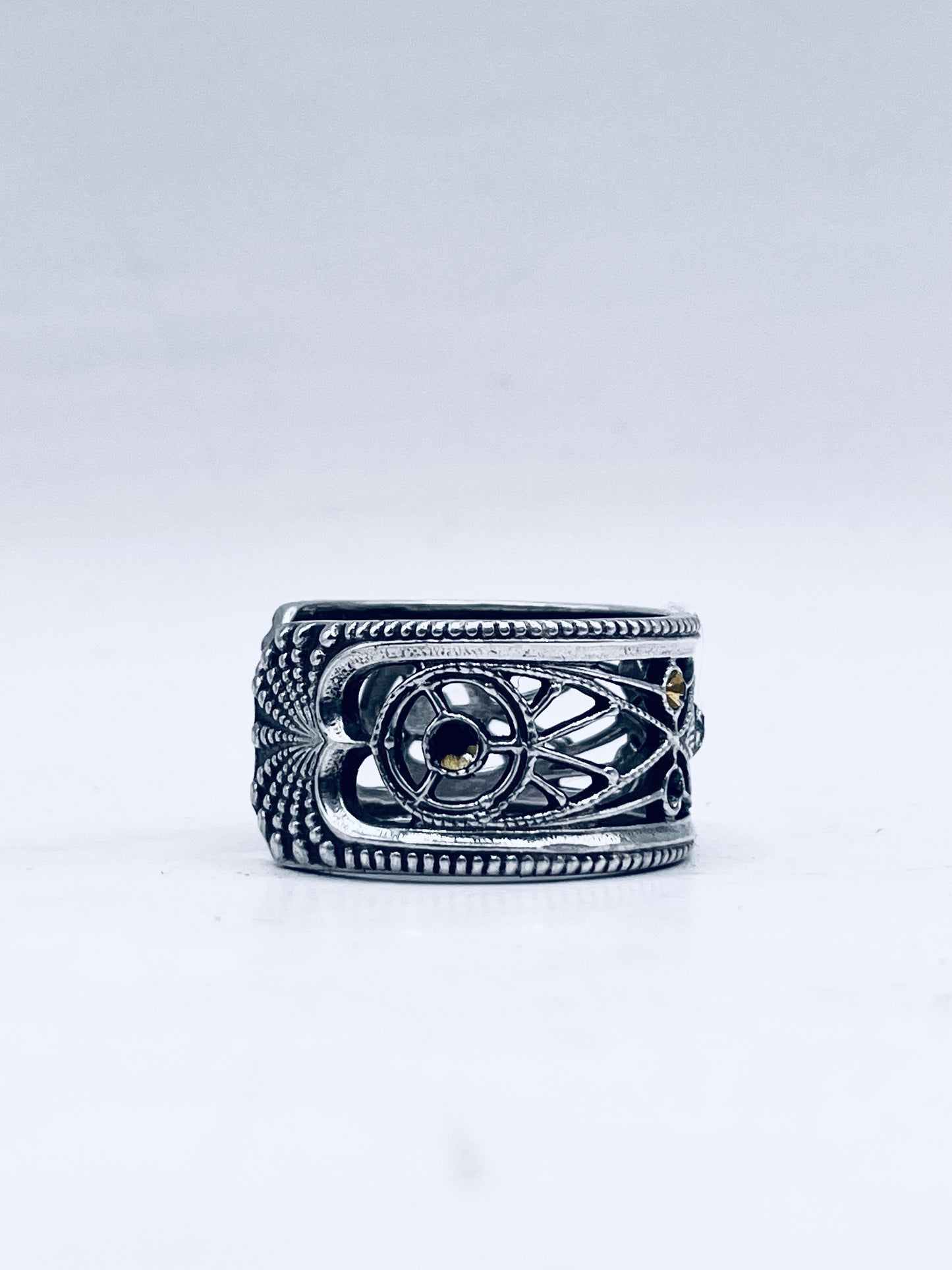 Anello Artigianale SPILLA COSTELLAZIONI Mod. SPILLA Realizzato con Antica spilla in Argento (Prima Metà del ’900)