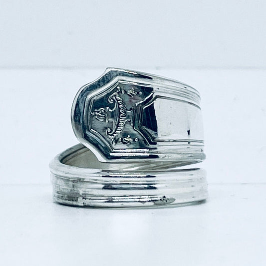 Anello Artigianale Mod. SPIRALE  Realizzato con Antica posata in Argento (Prima Metà del ’900)