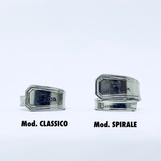 Anello Artigianale LAVAZZA Mod. CLASSICO/SPIRALE  Realizzato con Antica posata in Argento (Prima Metà del ’900)