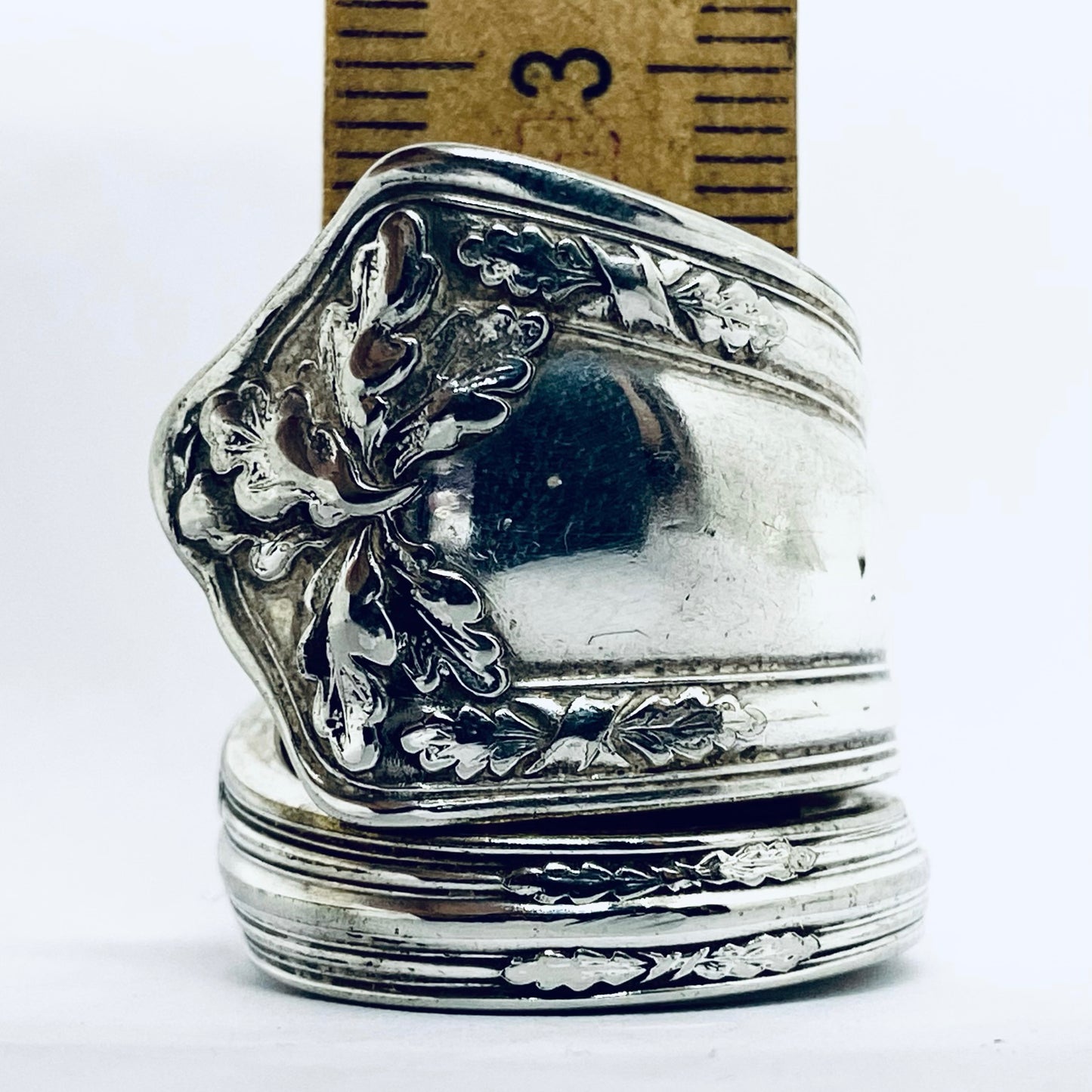 Anello Artigianale Mod. SPIRALE  Realizzato con Antica posata in Argento (Prima Metà del ’900)
