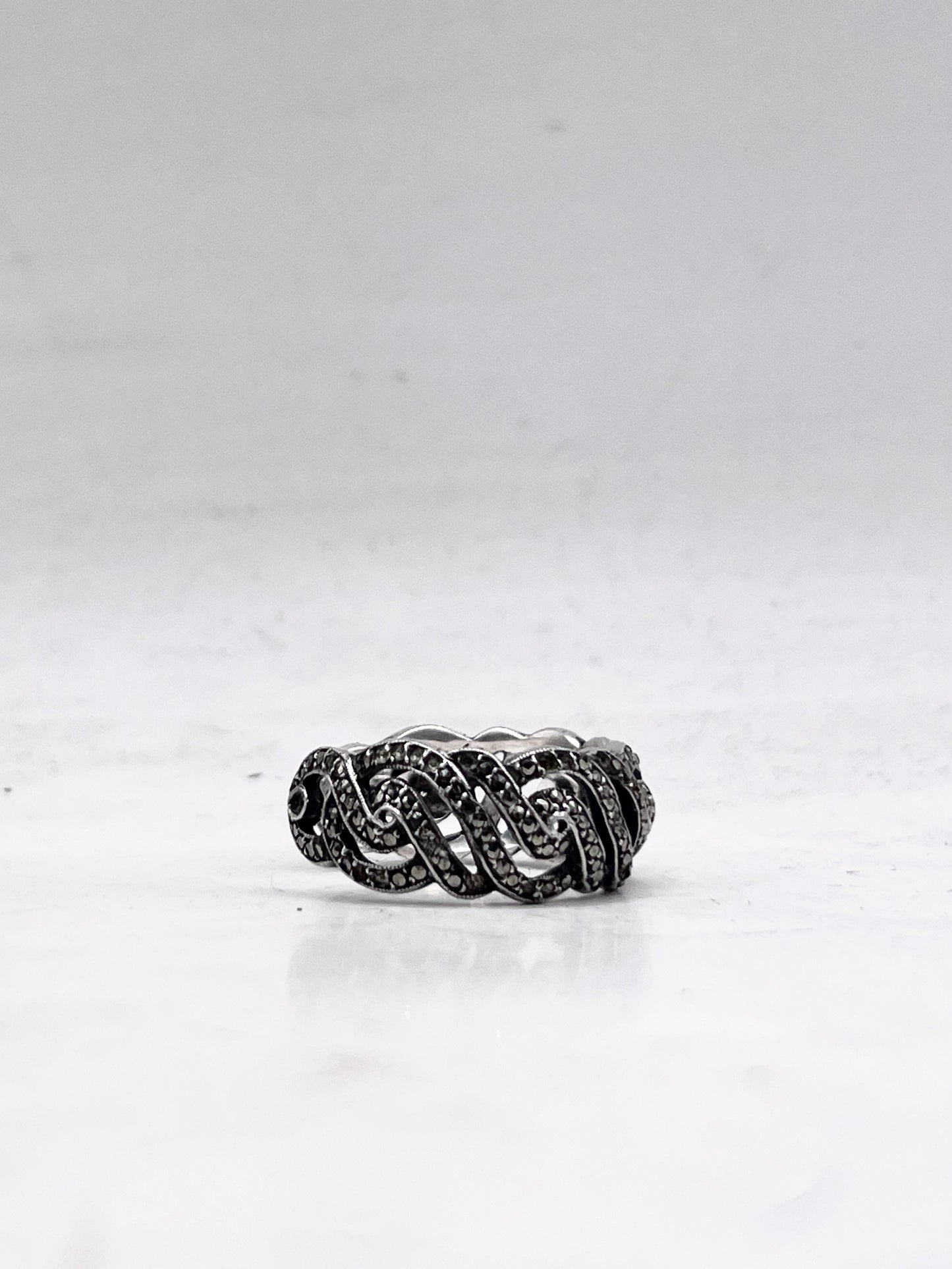Anello Artigianale SPILLA INTRECCIO Mod. SPILLA Realizzato con Antica spilla in Argento (Prima Metà del ’900)
