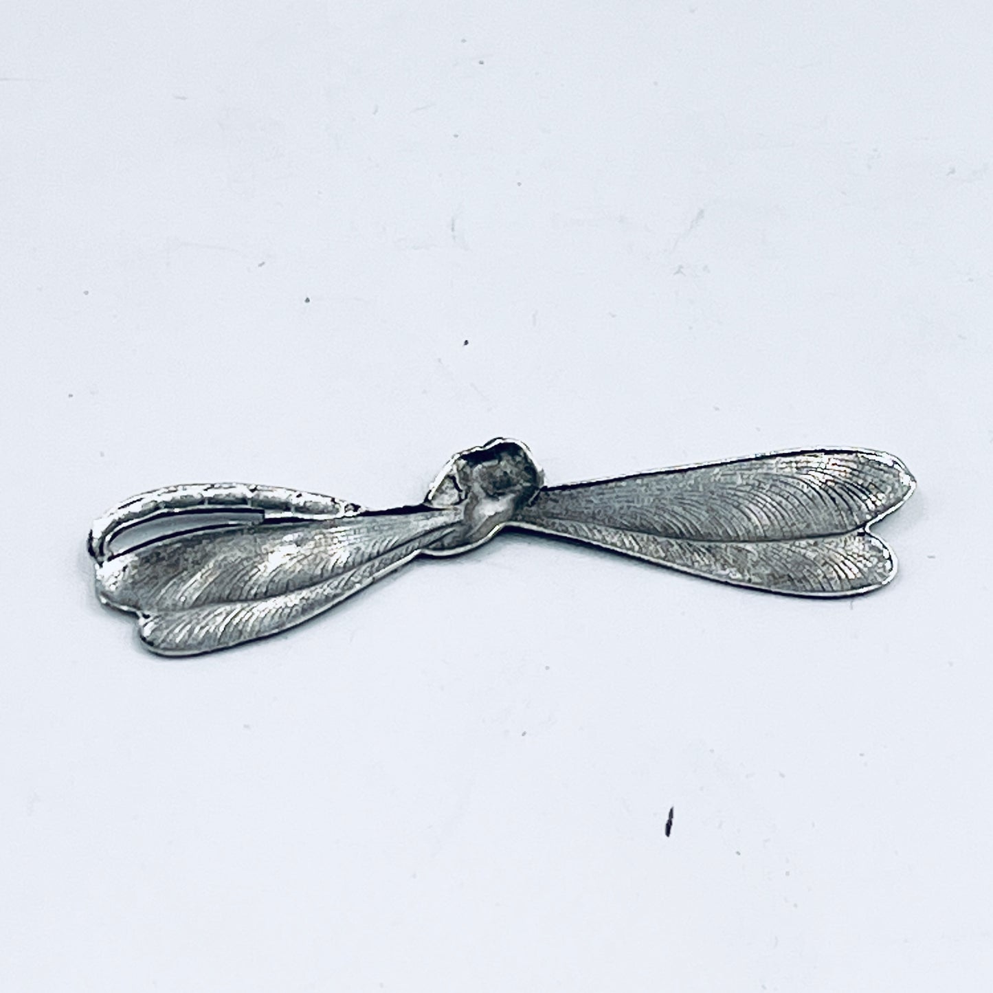 Anello Artigianale LIBELLULA  Mod. SPILLA Realizzato con Antica spilla in Argento (Prima Metà del ’900)