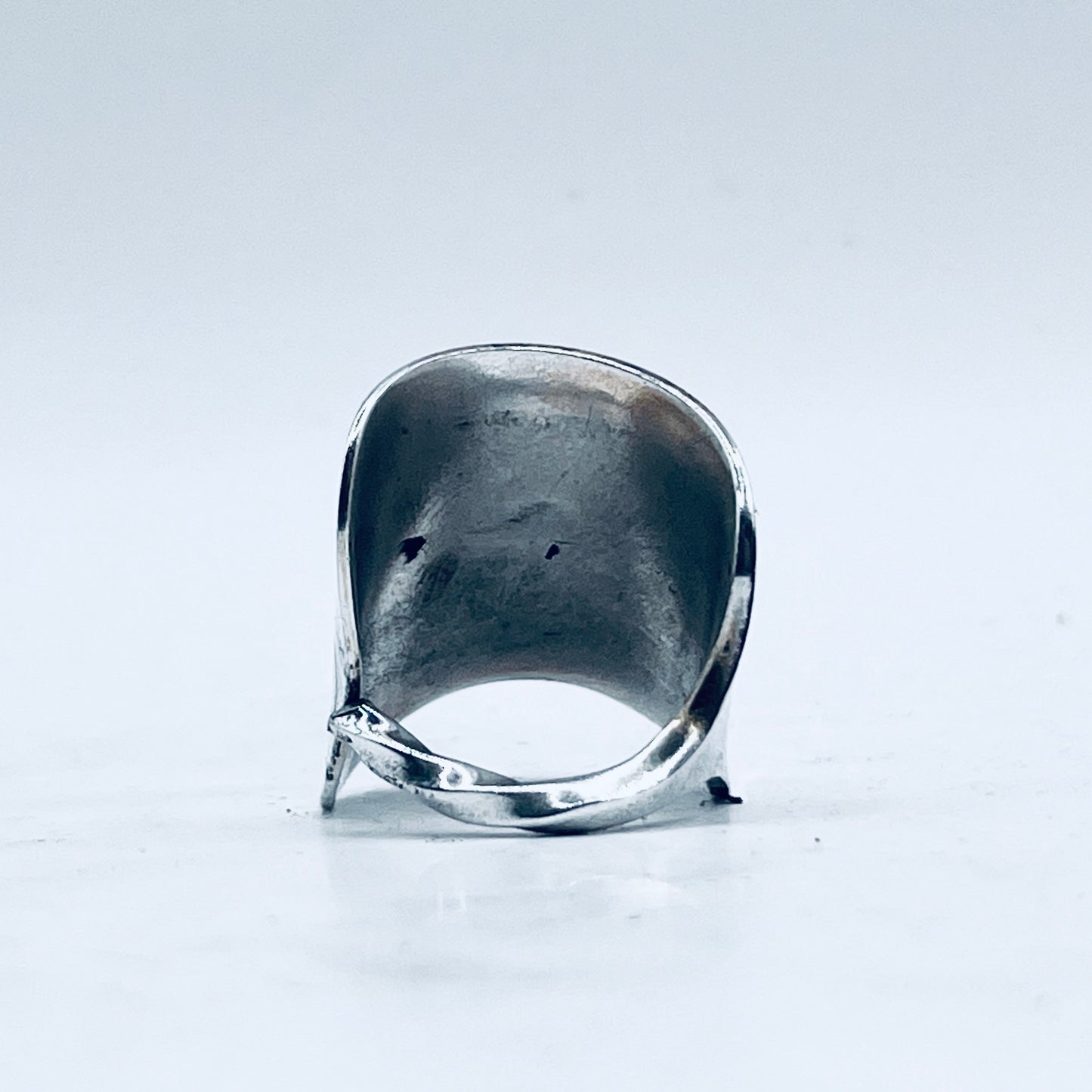 Anello Artigianale Mod. PALETTA  JUGENDSTIL Realizzato con Antica posata in Argento (Prima Metà del ’900)