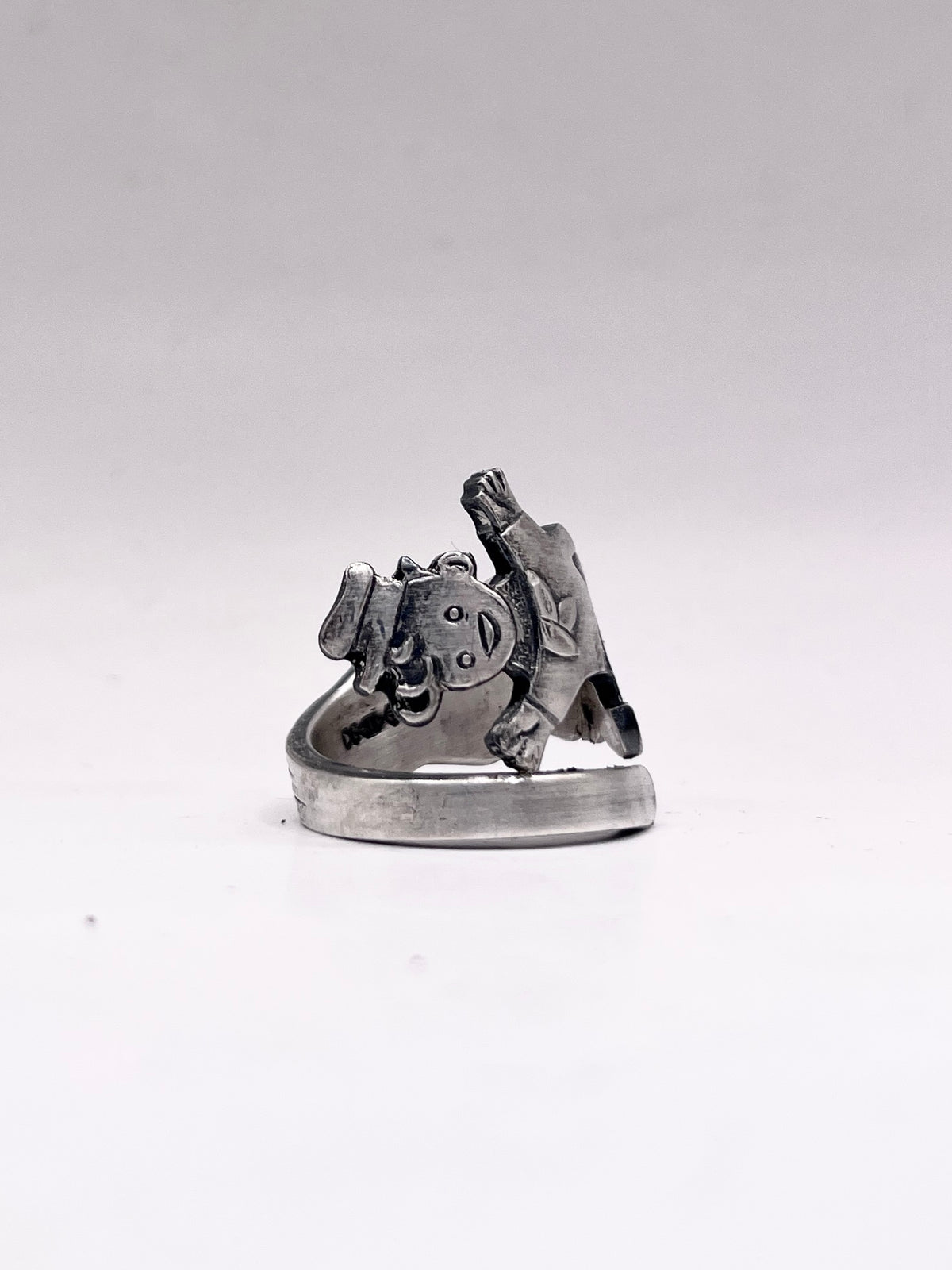 Anello Artigianale MARINARETTO Mod. SPIRALE Realizzato con Antica posata in Argento (Prima Metà del ’900)