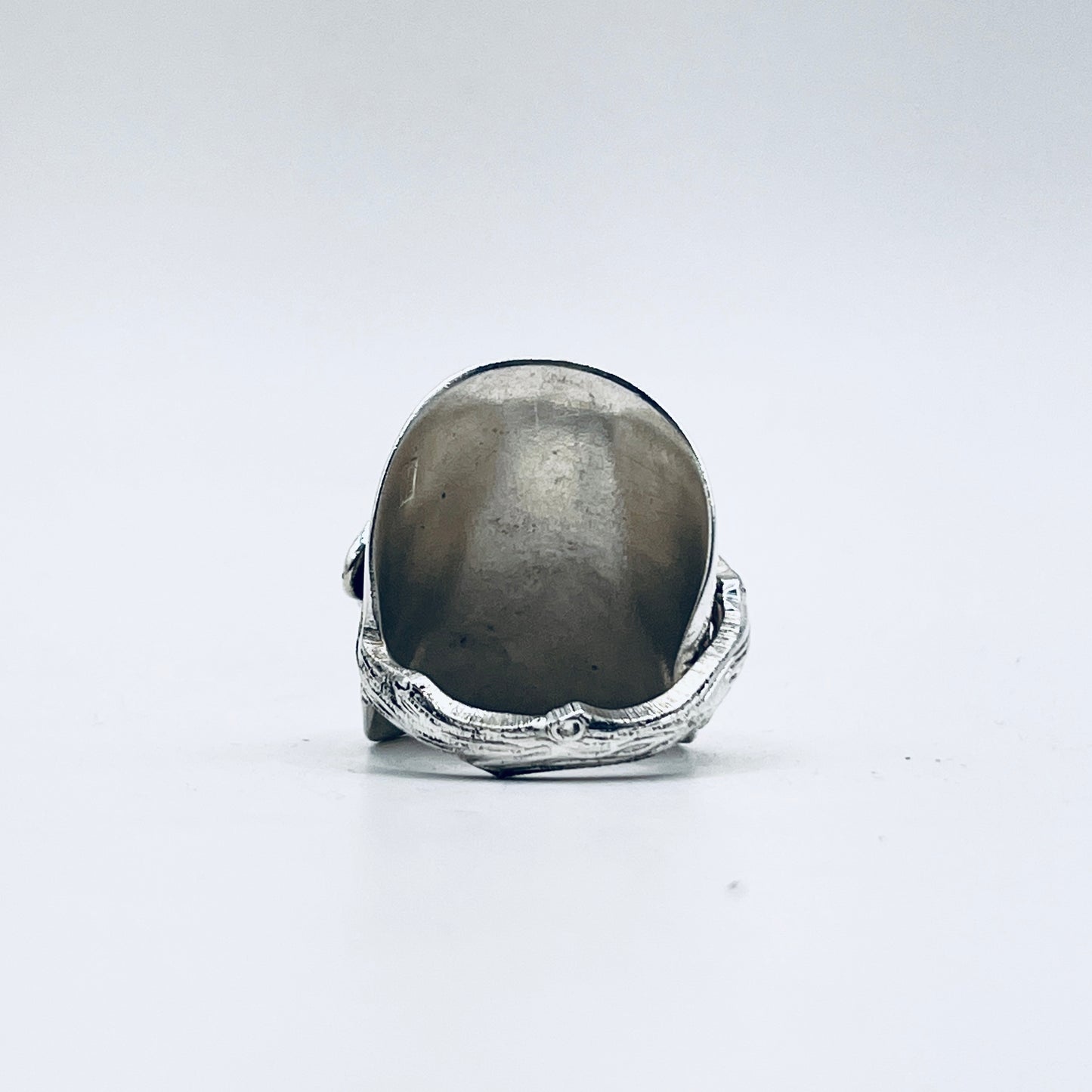 Anello Artigianale CHICCO CAFFÈ Mod. INTERO  Realizzato con intero Antico Cucchiaino in Argento (Prima Metà del ’900)