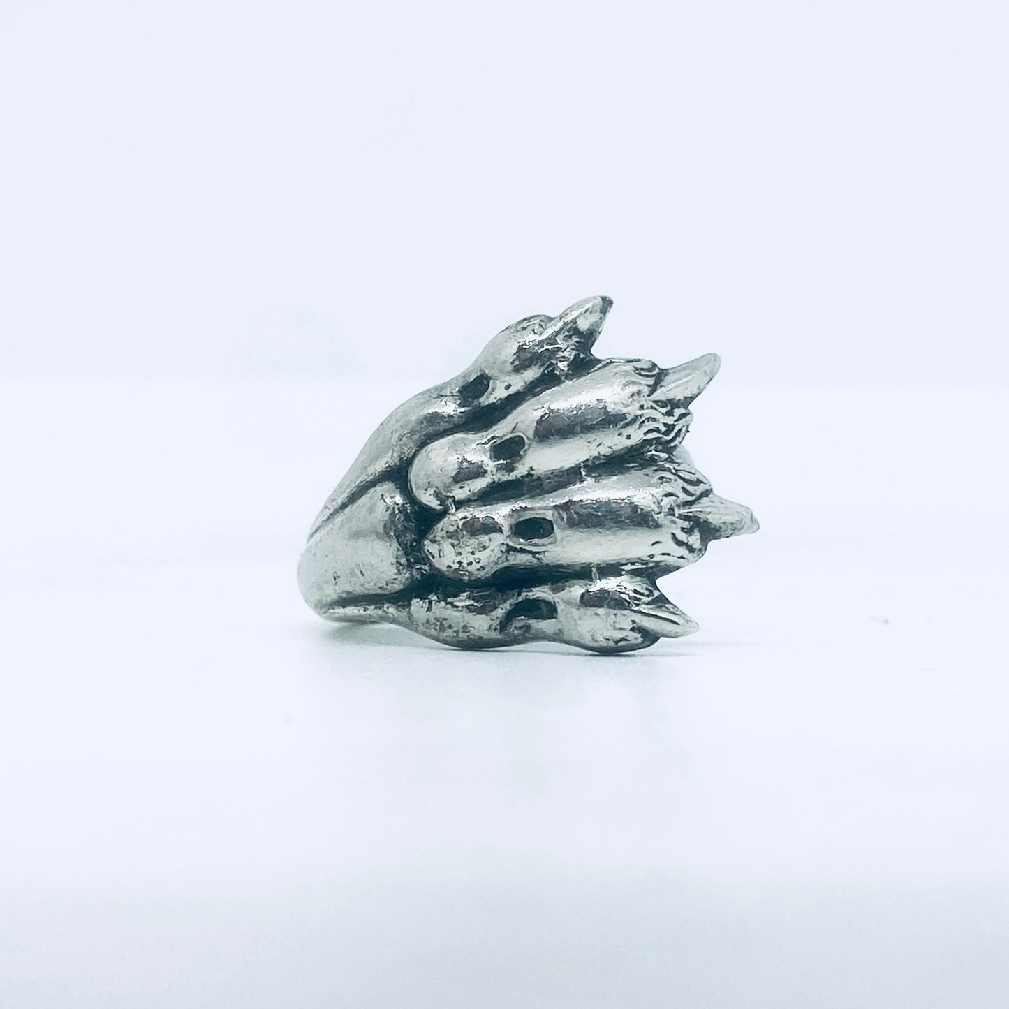 Anello Artigianale ZAMPA02 Mod. PINZETTA  Realizzato con Antica posata in Argento (Prima Metà del ’900)