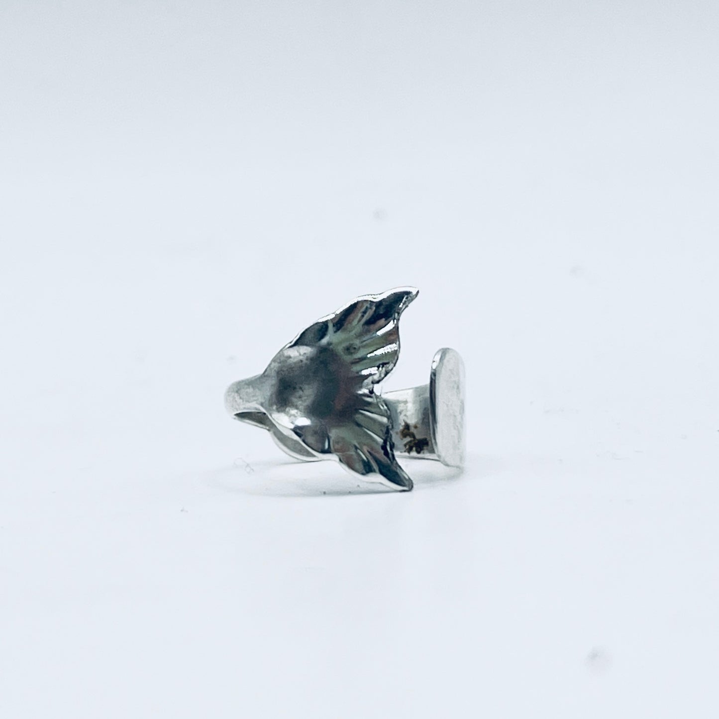 Anello Artigianale Mod. MINICODA#11 Realizzato con Antica posata in Argento (Prima Metà del ’900)