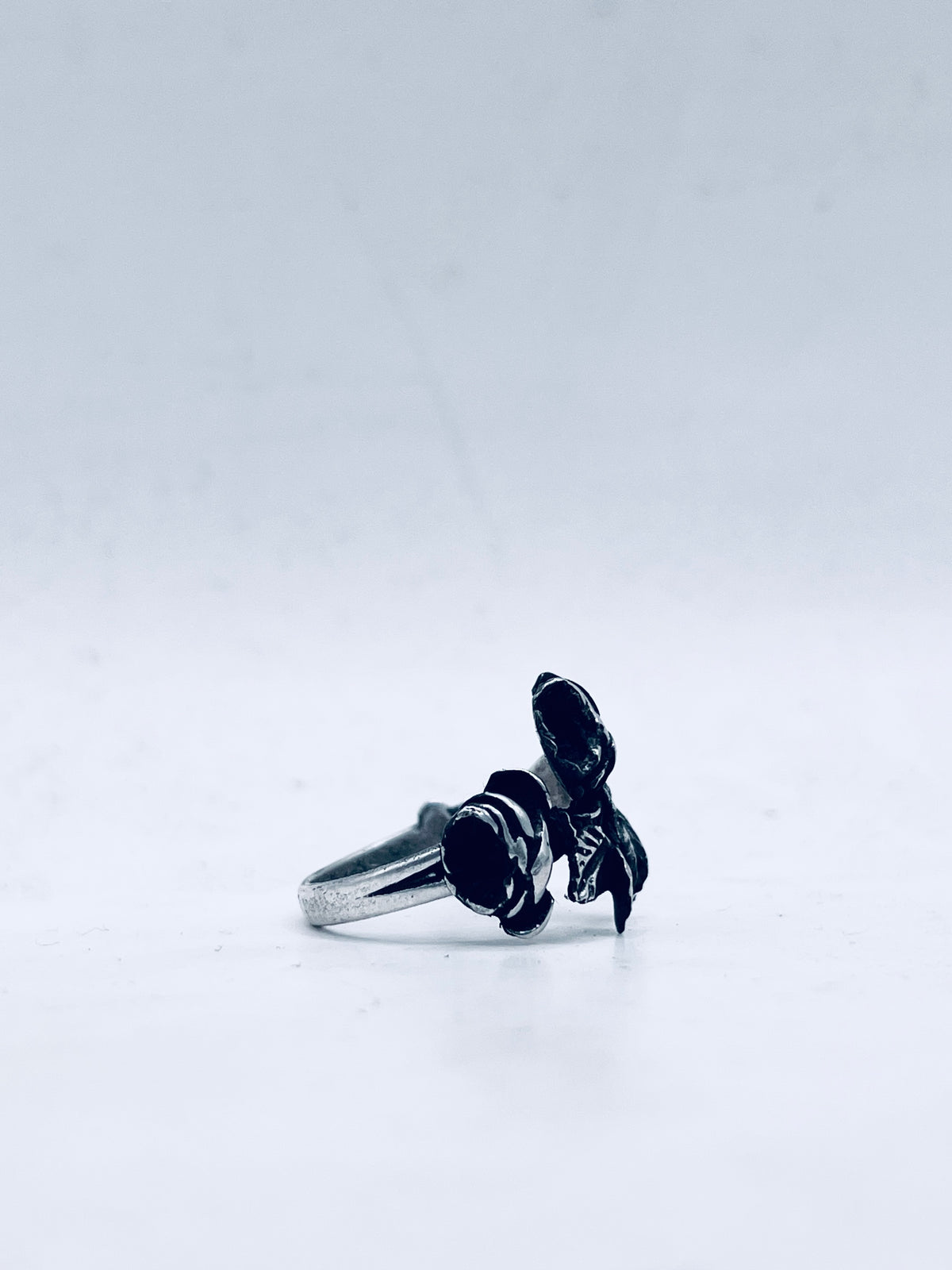 Anello Classico Rose ricavato da un cucchiaino antico in argento 925 – vista 6