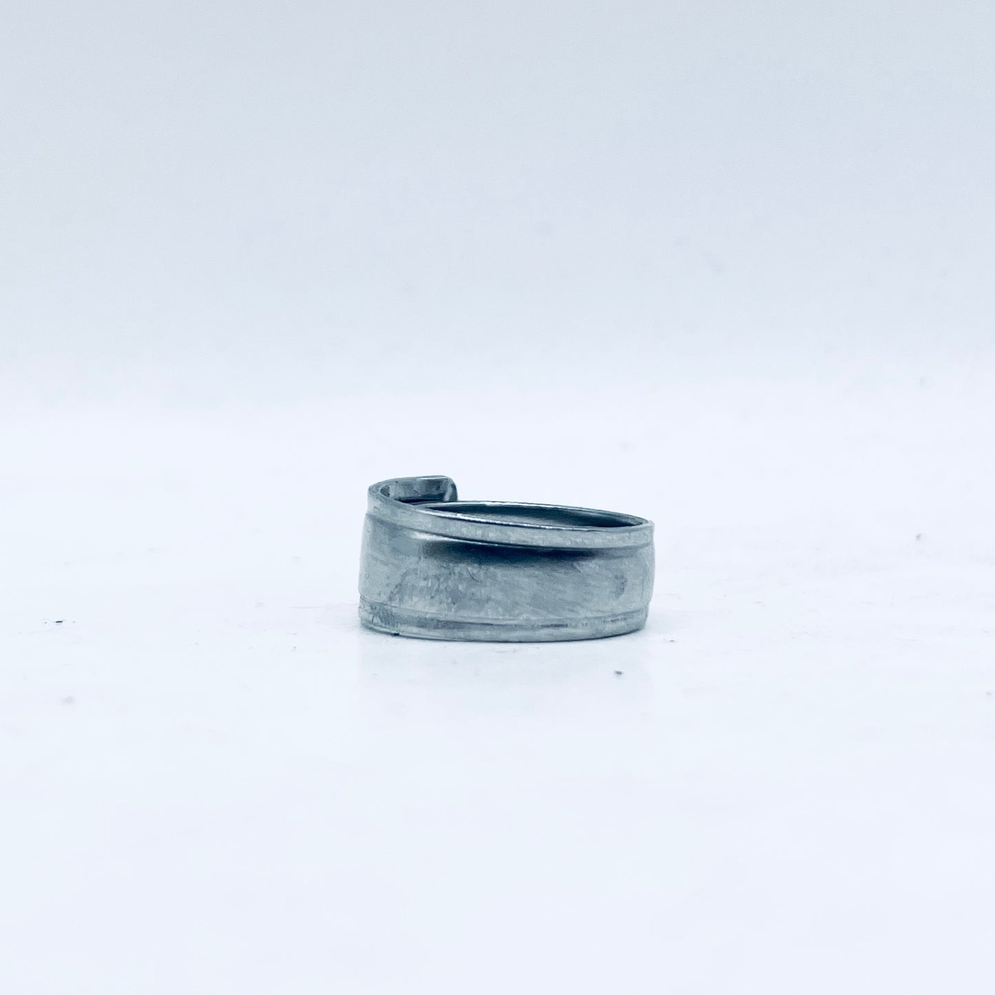 Anello Artigianale Mod. CLASSICO  Realizzato con intero Cucchiaino in ACCIAIO