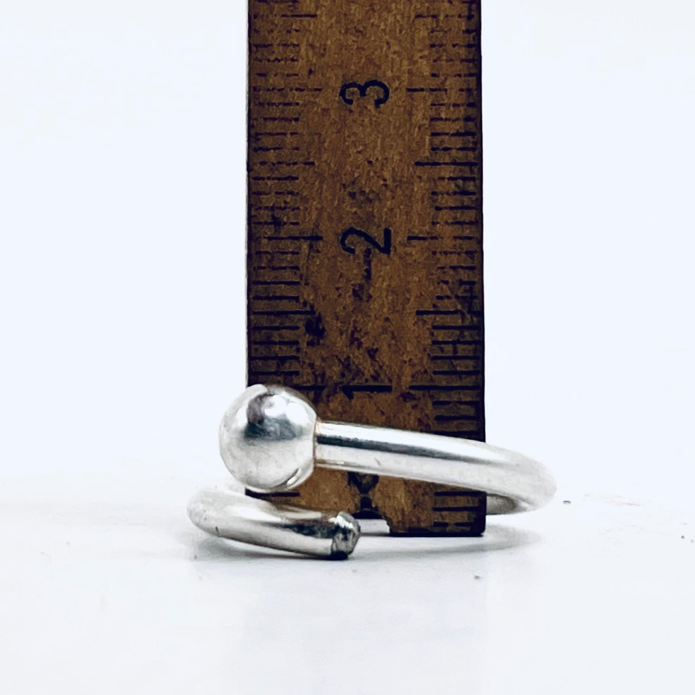 Anello Artigianale PALLINE Mod. CLASSICO  Realizzato con Antica posata in Argento (Prima Metà del ’900)