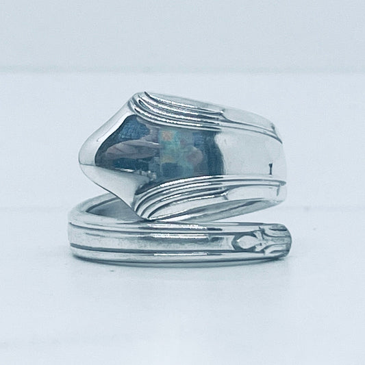 Anello Artigianale Mod. SPIRALE  Realizzato con Antica posata in Argento (Prima Metà del ’900)