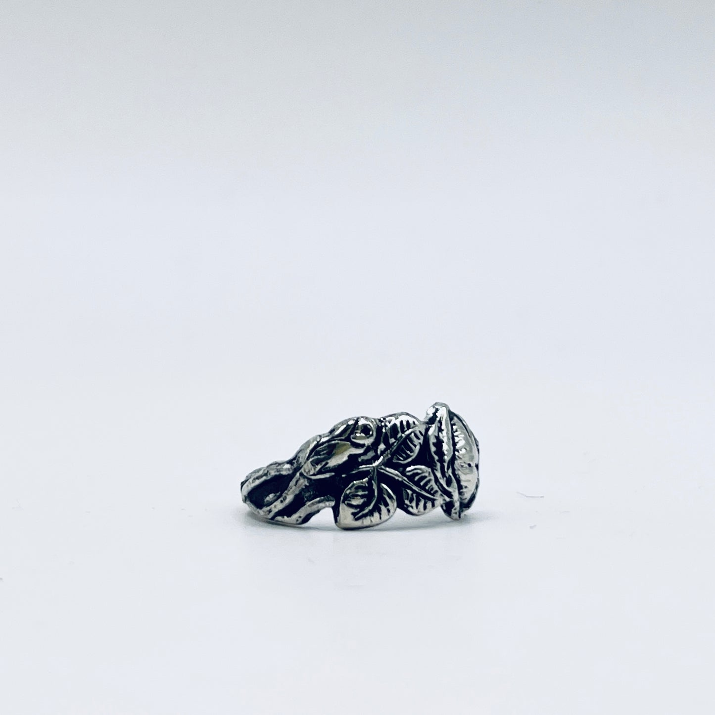 Anello Artigianale ROSA Mod. CLASSICO  Realizzato con Antica posata in Argento (Prima Metà del ’900) misura unica 8
