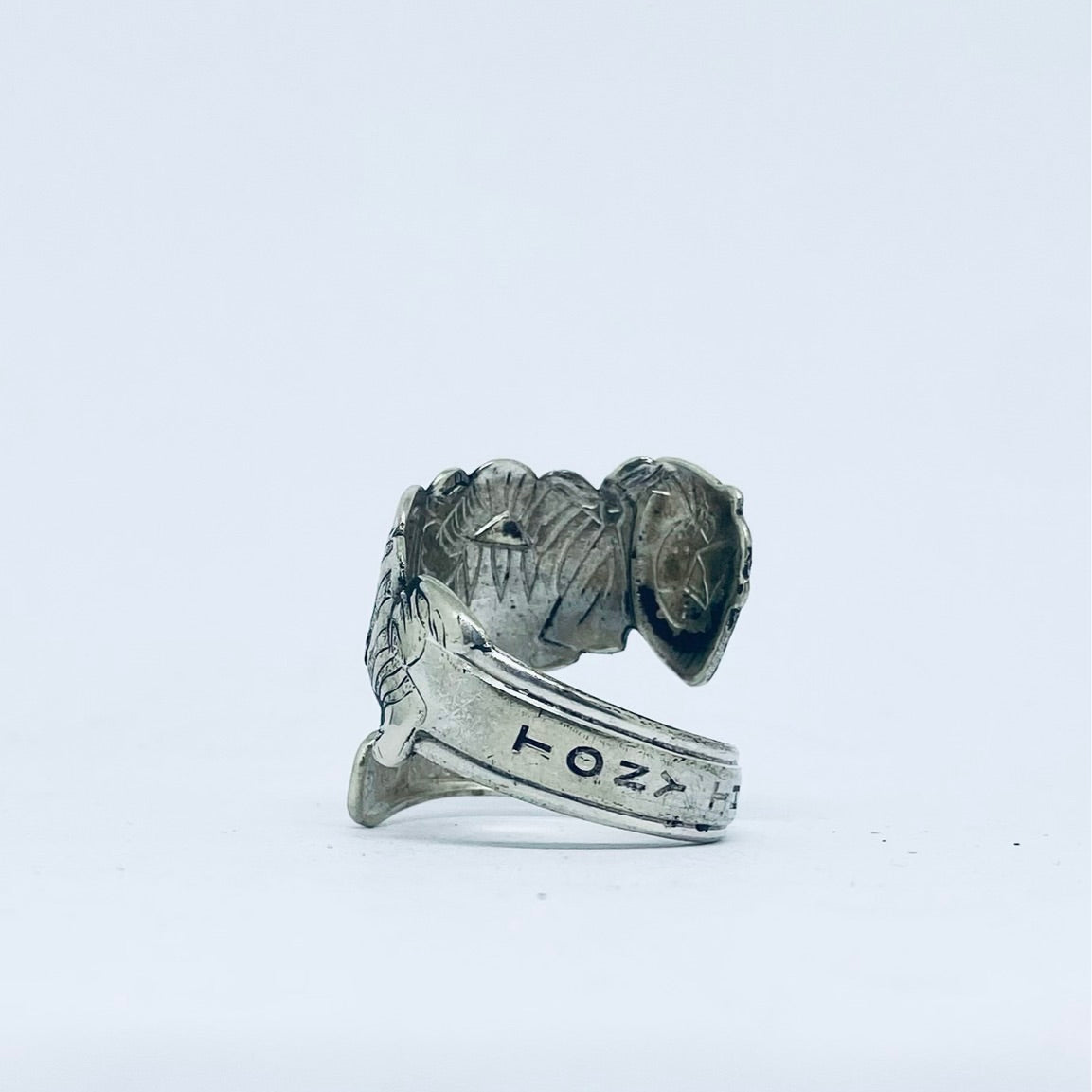 Anello Artigianale TONY THE TIGER Mod. SPIRALE  Realizzato con Antica posata in Argento (Prima Metà del ’900)