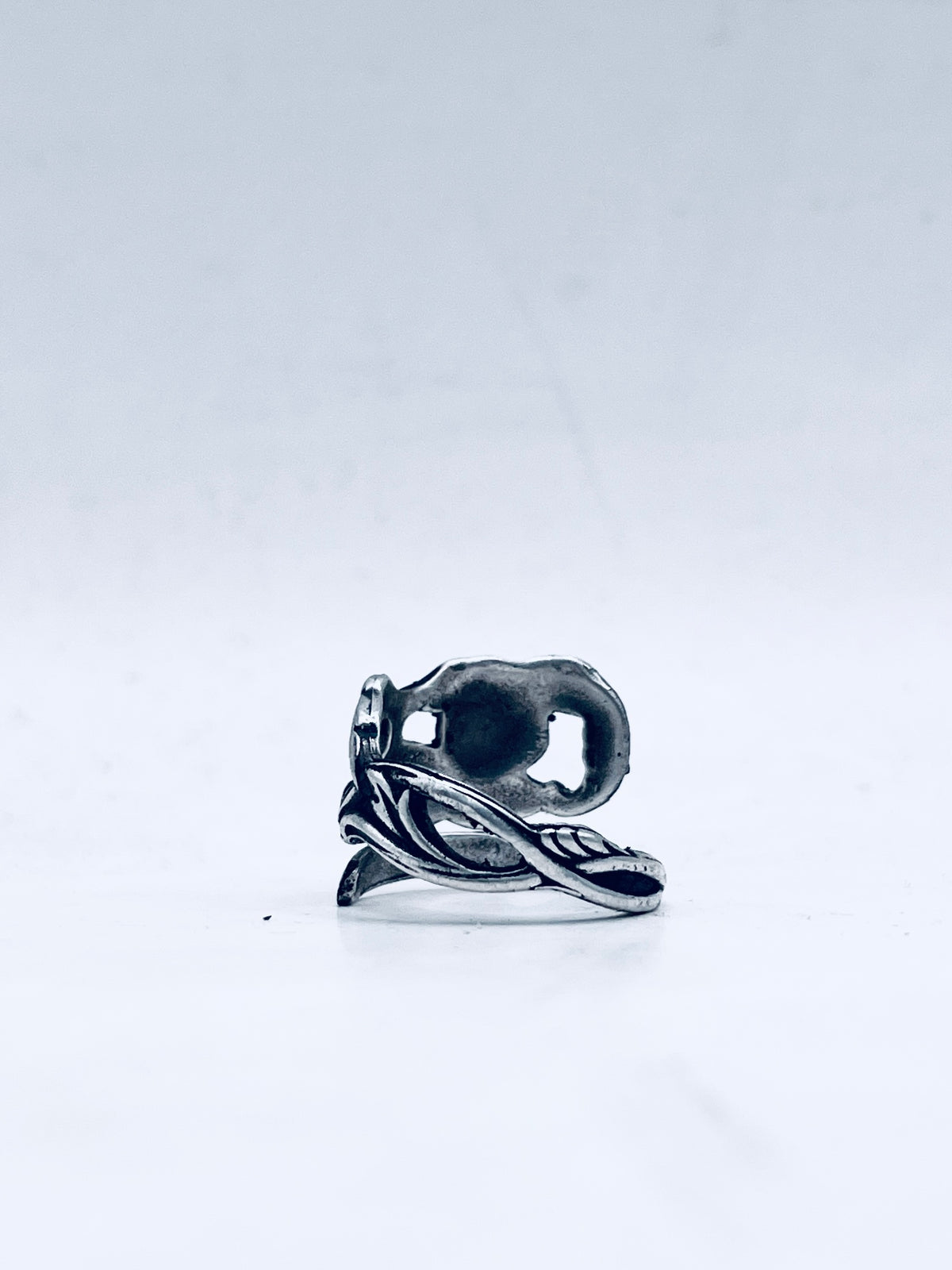 Anello Rose Art Nouveau ricavato da una posata antica in argento 925 – vista 13