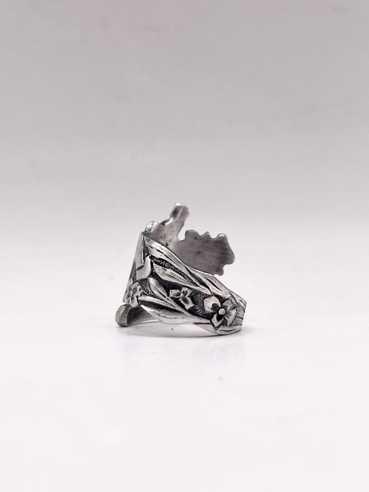Anello Artigianale MARINARETTO Mod. SPIRALE Realizzato con Antica posata in Argento (Prima Metà del ’900)