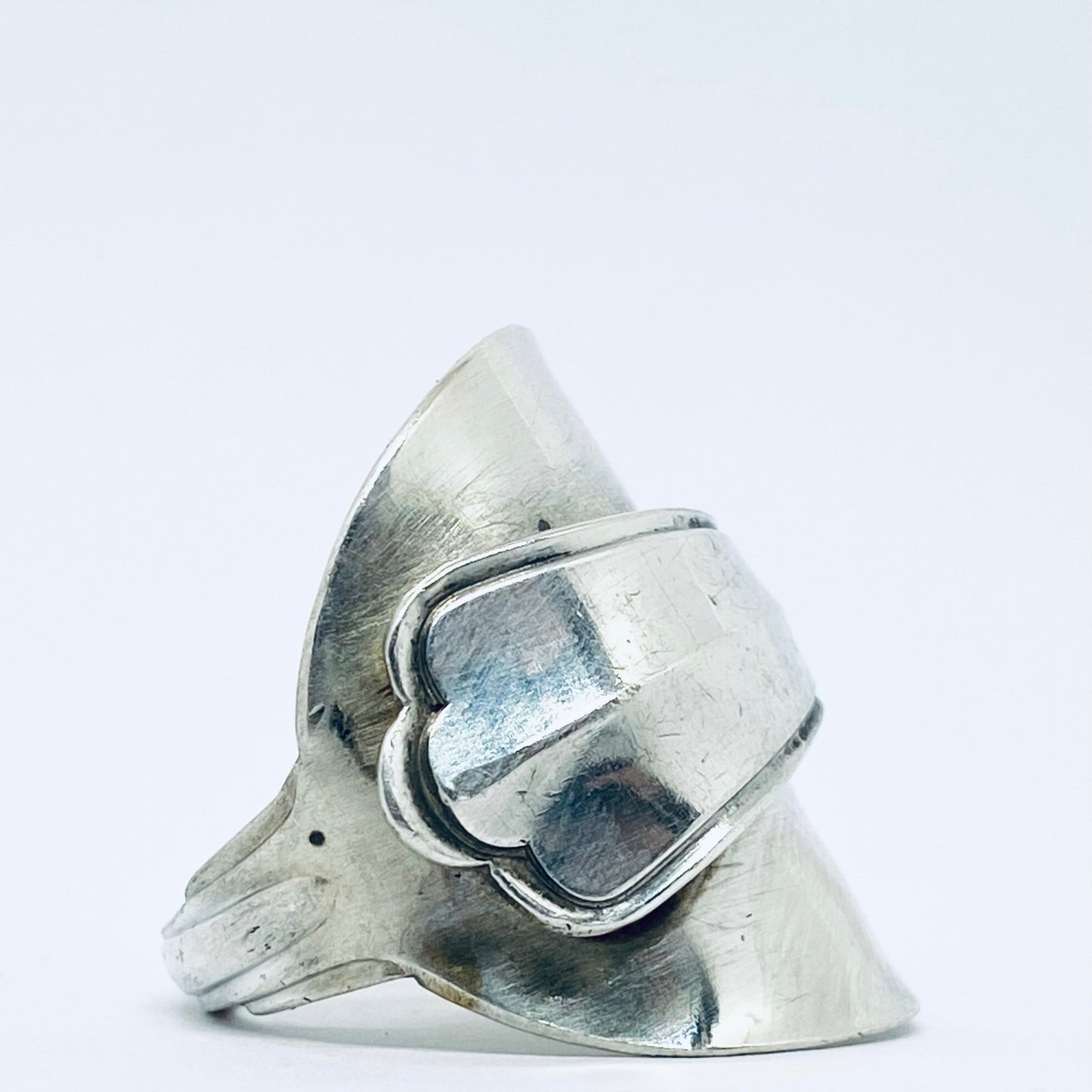 Anello Artigianale SAN MARCO Mod. INTERO  Realizzato con intero Antico Cucchiaino in Argento (Prima Metà del ’900)