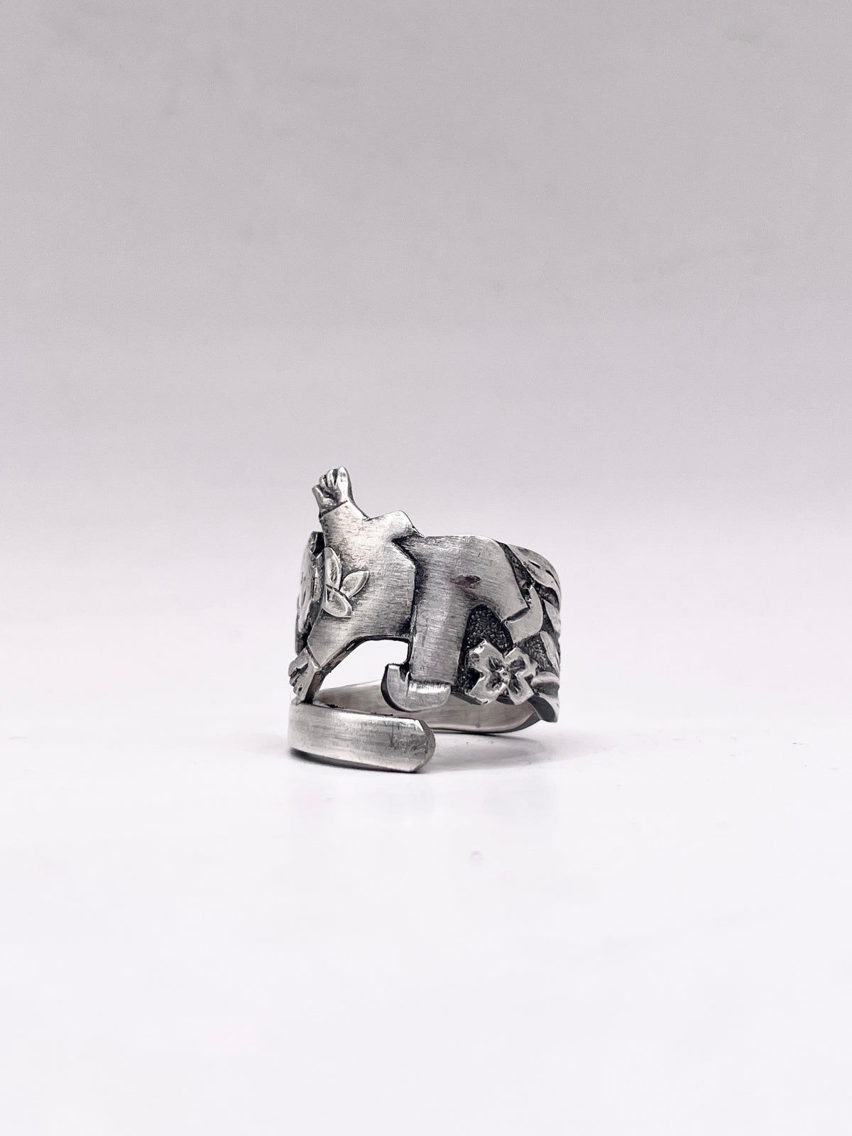 Anello Artigianale MARINARETTO Mod. SPIRALE Realizzato con Antica posata in Argento (Prima Metà del ’900)