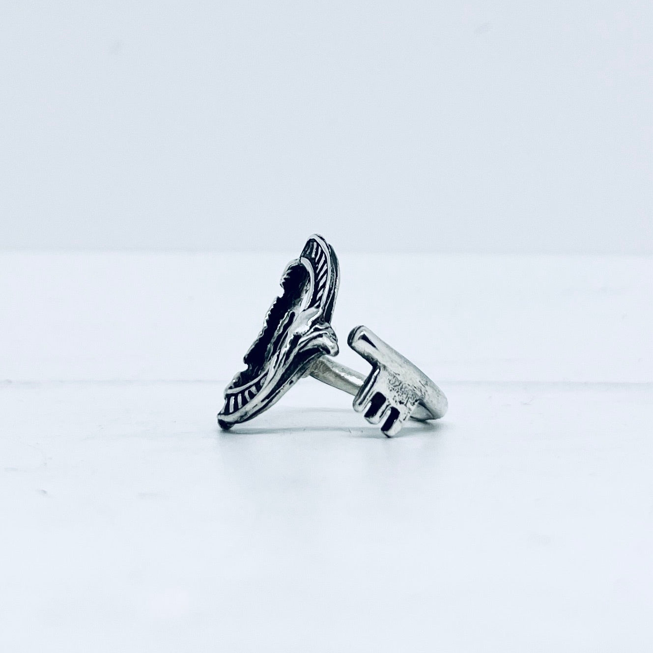Anello Artigianale “CHIAVE ARGENTO 925 #03” Realizzato con Antica Chiave in Argento