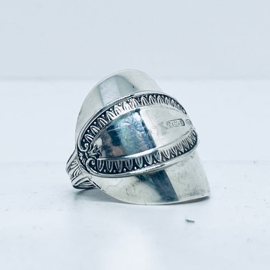 Anello Artigianale  Mod. INTERO  Realizzato con intero Antico Cucchiaino in Argento (Prima Metà del ’900)