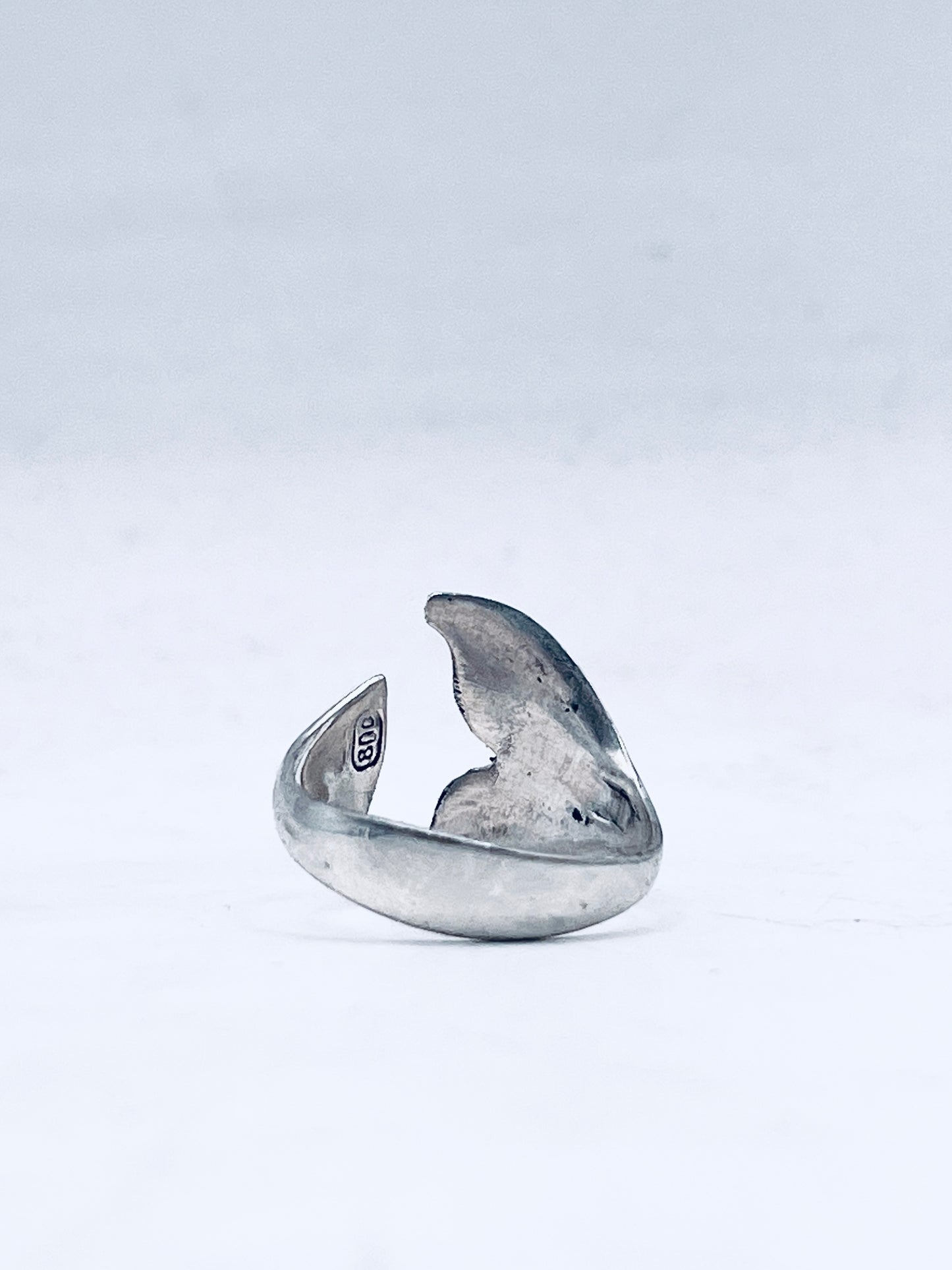 Anello Artigianale Mod. MINICODA#03 Realizzato con Antica posata in Argento (Prima Metà del ’900)