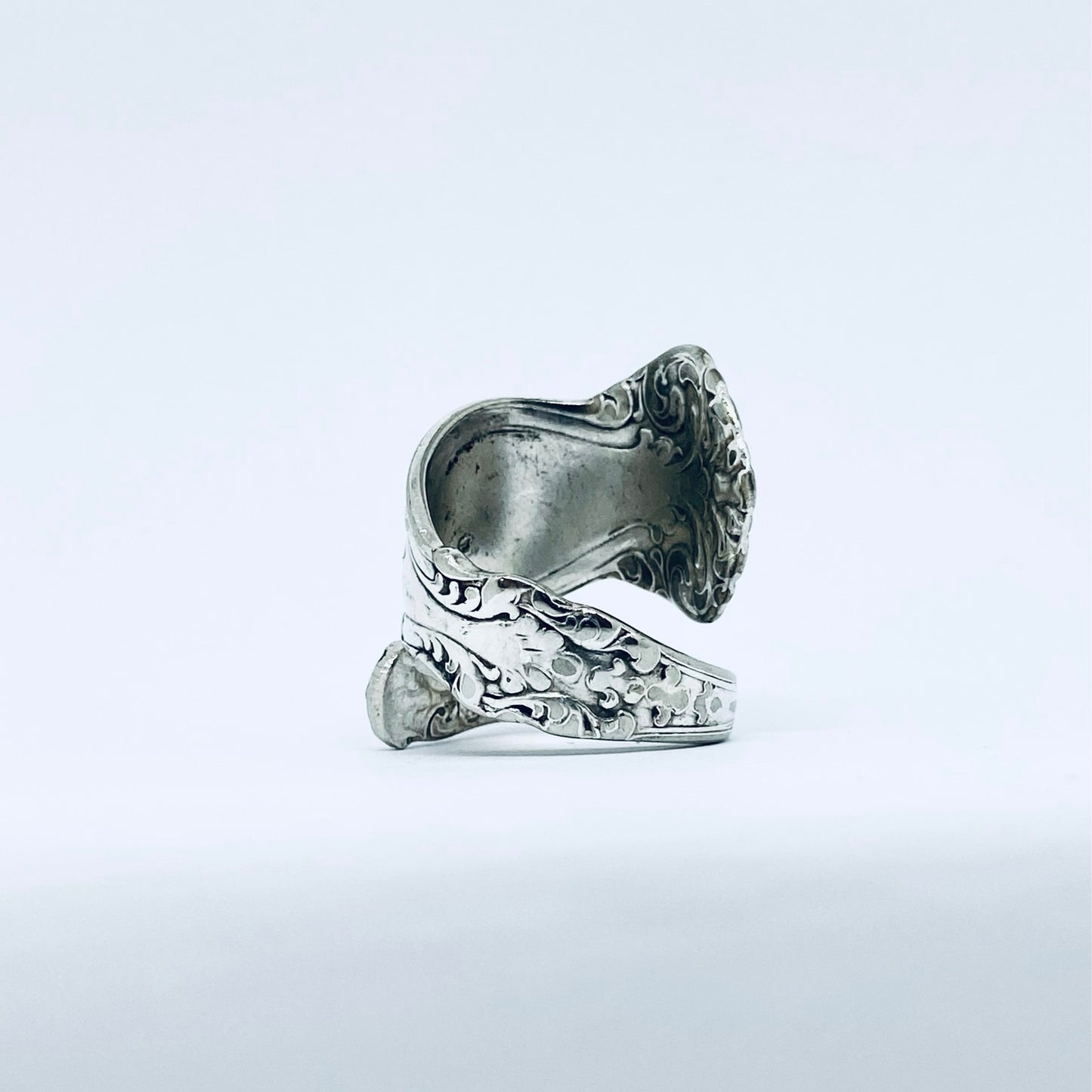 Anello Artigianale Mod. SPIRALE  Realizzato con Antica posata in Argento (Prima Metà del ’900)