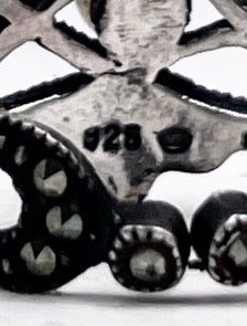 Anello Artigianale SPILLA LUNA PIENA Mod. SPILLA PERLA Realizzato con Antica spilla in Argento (Prima Metà del ’900)