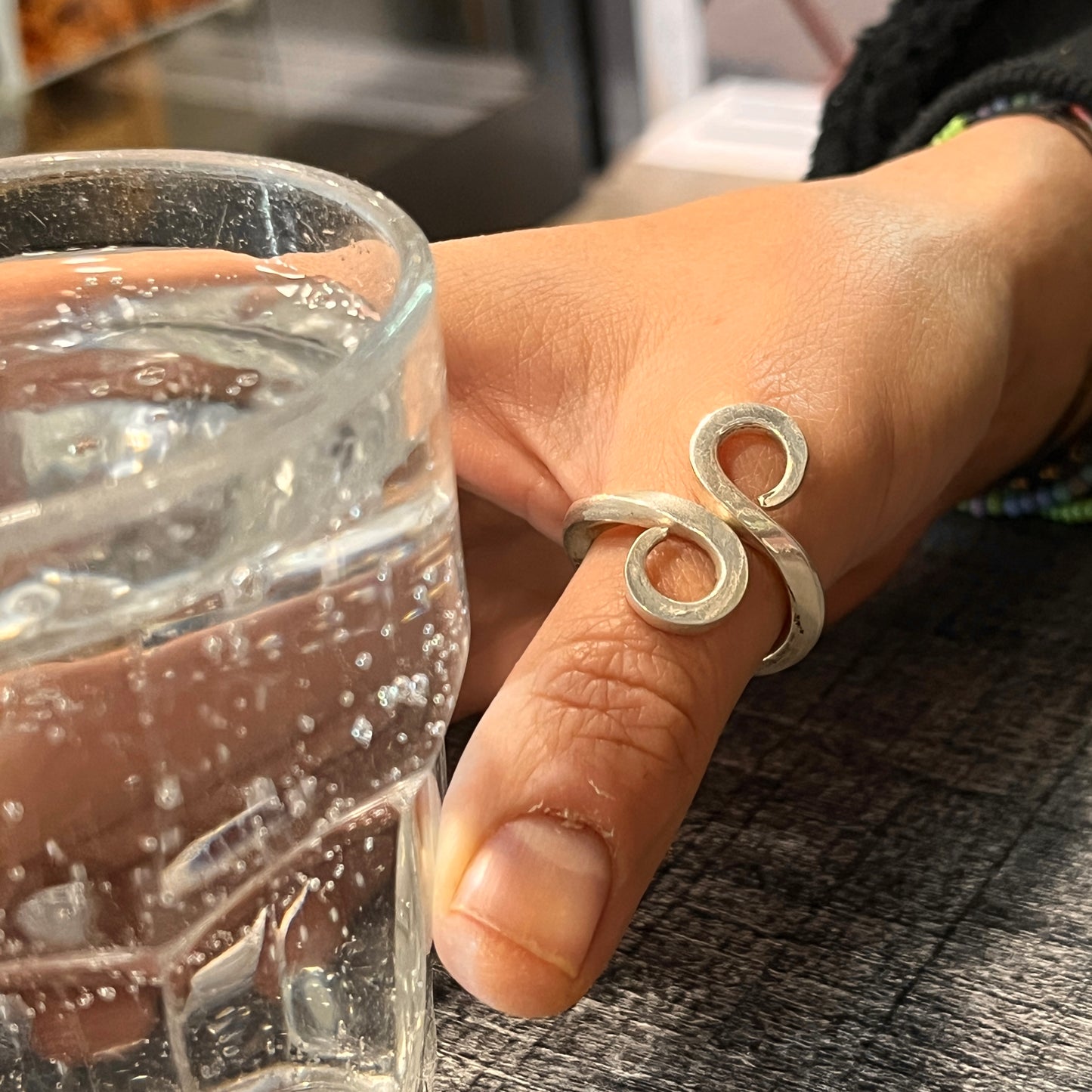 Anello Artigianale SPIRA Mod. REBBI Realizzato con Antica posata in Argento (Prima Metà del ’900)