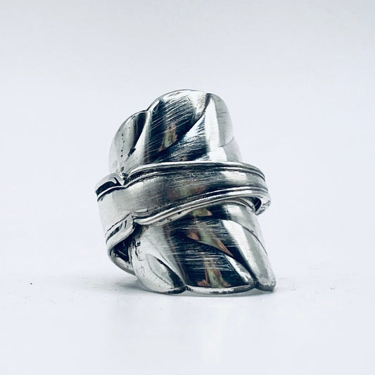 Anello Artigianale CONCHIGLIA Mod. INTERO  Realizzato con intero Antico Cucchiaino in Argento 800(Prima Metà del ’900)