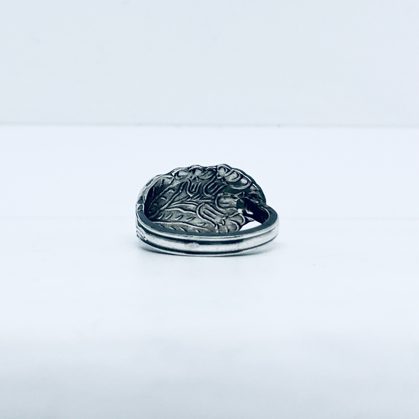 Anello Artigianale CAMPANULE  Mod. CLASSICO  Realizzato con Antica posata in Argento (Prima Metà del ’900)