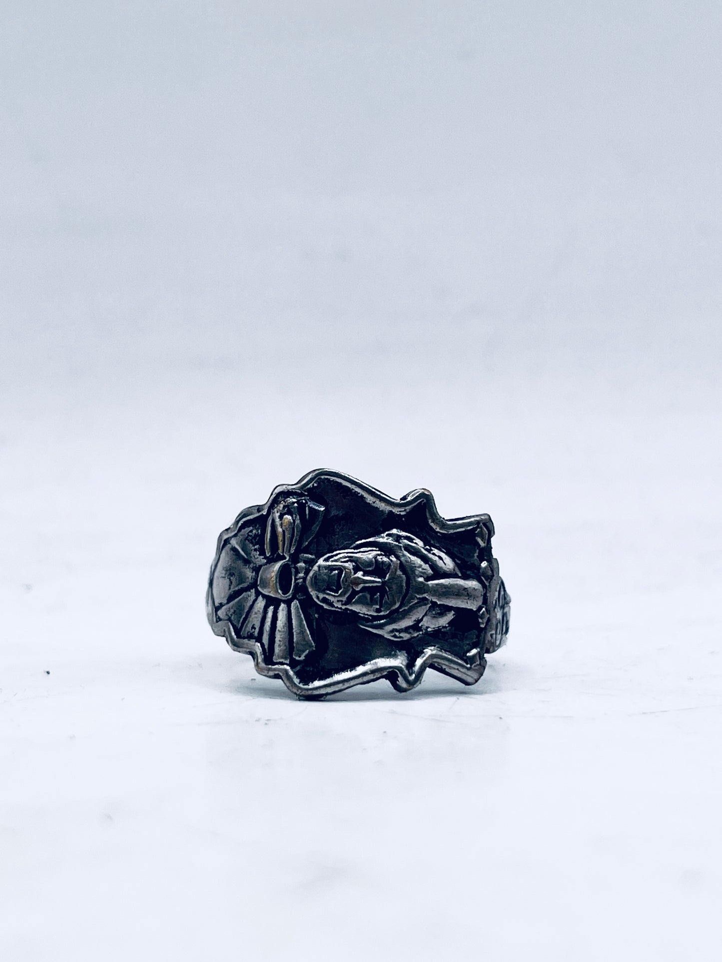 Anello Artigianale Mod. CLASSICO  RAS D’AMHARA Realizzato con Antica posata in Argento (Prima Metà del ’900)