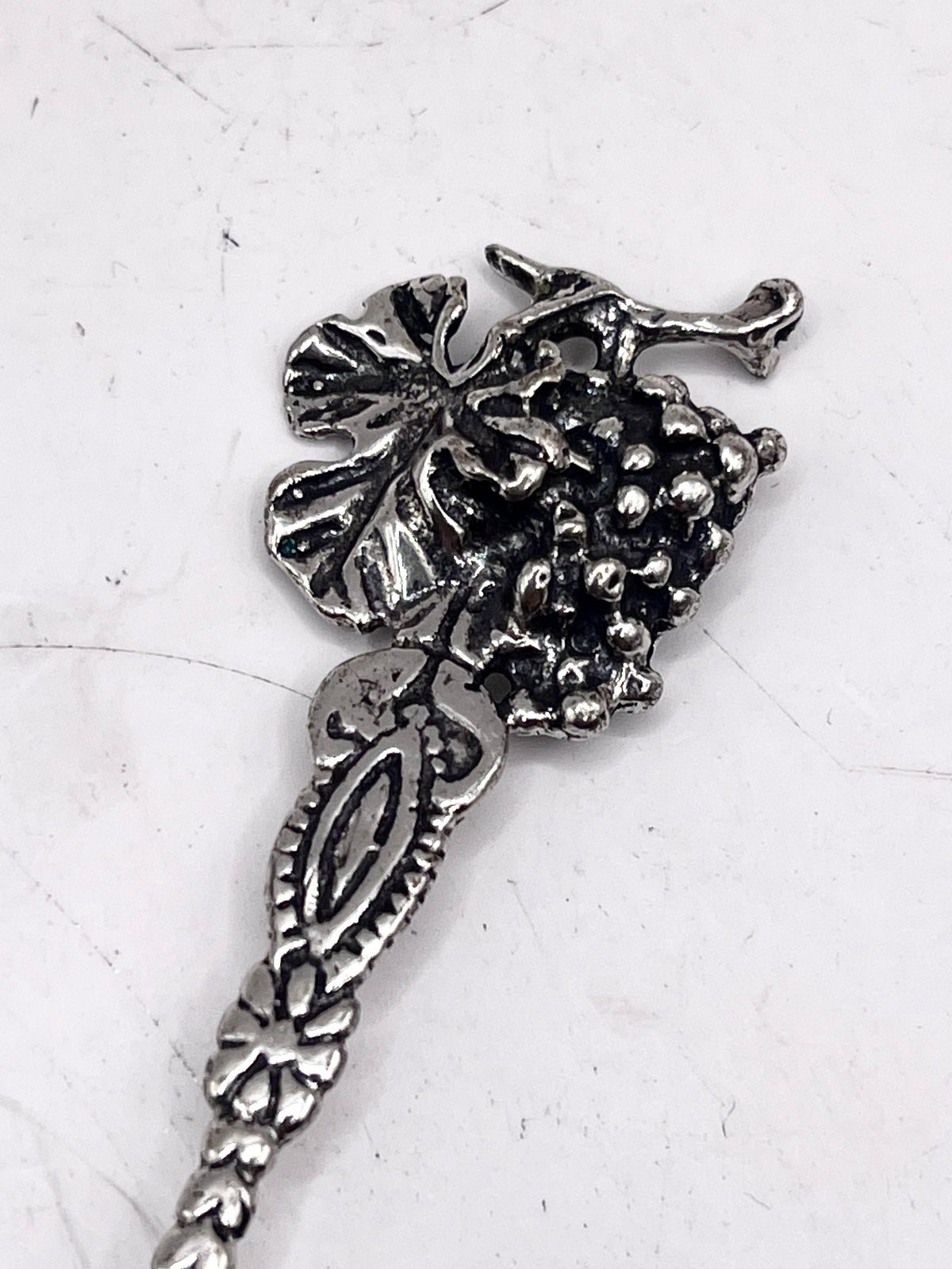 Anello Uva ricavato da un cucchiaino antico in argento 800 – vista 9