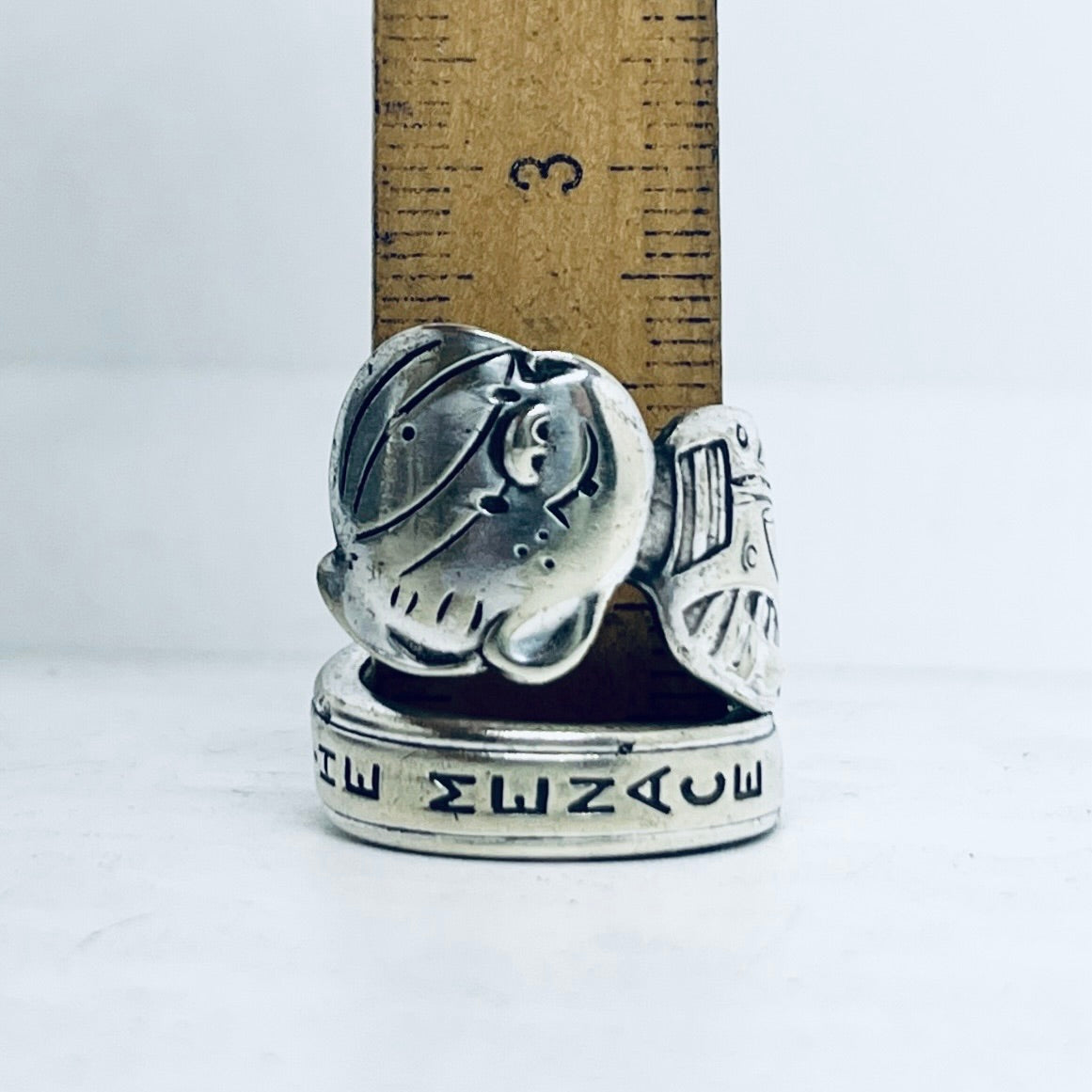 Anello Artigianale DENNIS THE MENACE Mod. CLASSICO/SPIRALE  Realizzato con Antica posata in Argento (Prima Metà del ’900)