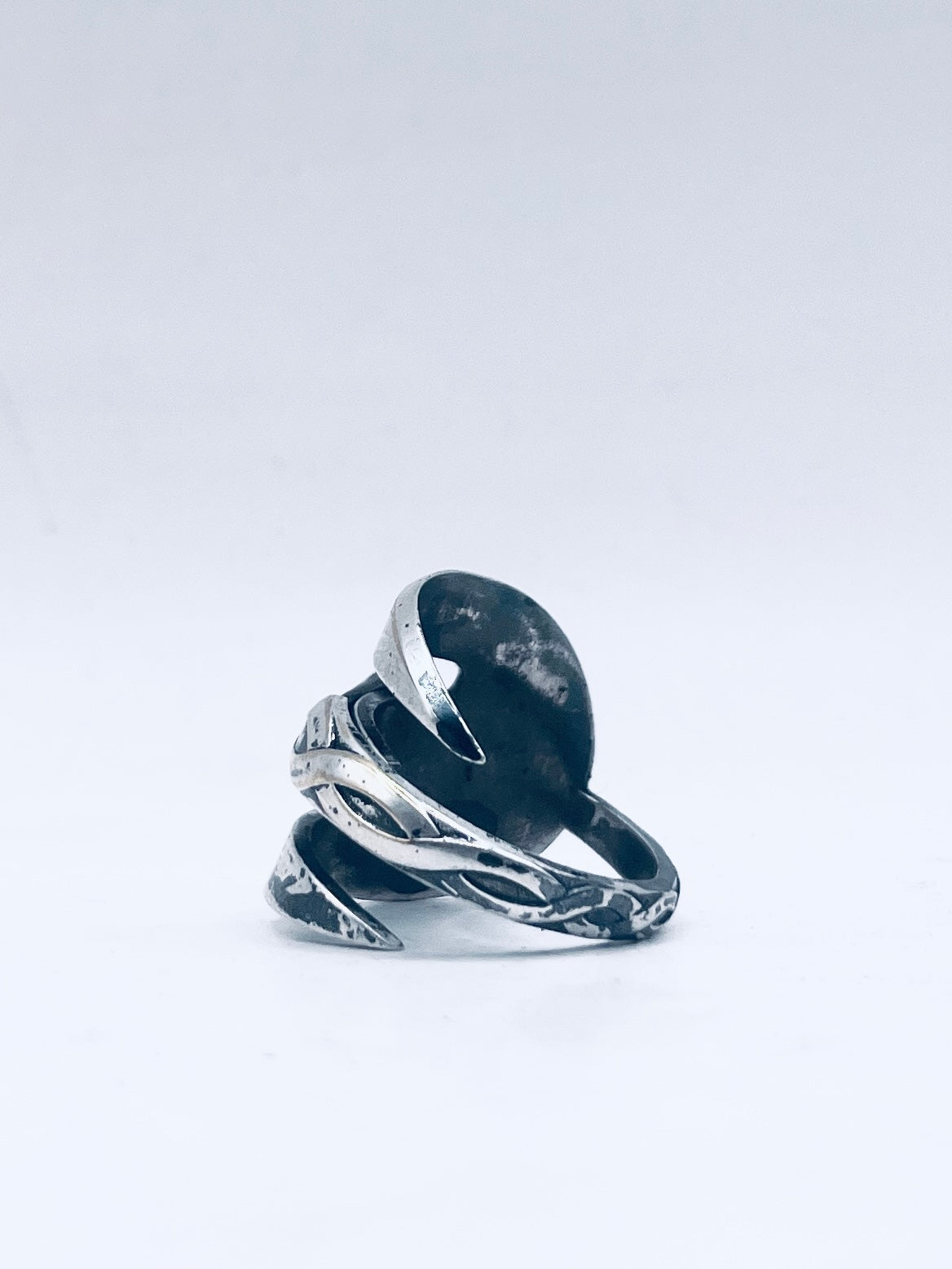 Anello Artigianale Mod. FORCHETTA TRIDENTE UOMO  Realizzato con Antica posata in Argento (Prima Metà del ’900)