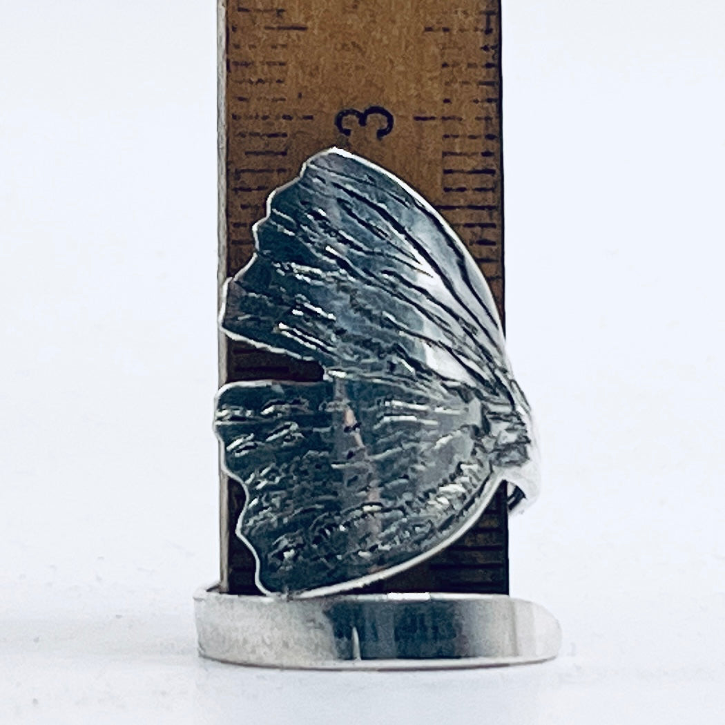 Anello Artigianale Mod. GINKGO  Realizzato con Antica posata in Argento (Prima Metà del ’900)