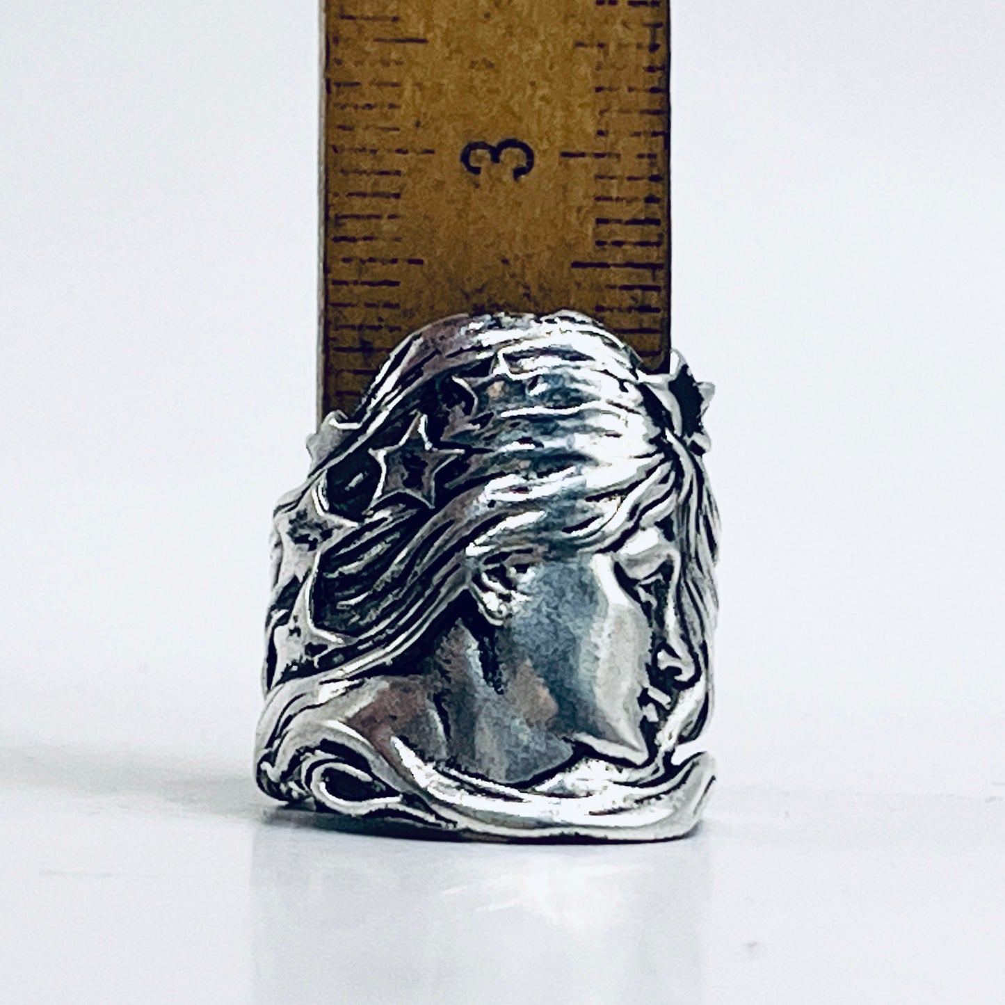 Anello Artigianale VERGINE Mod. SPILLA Realizzato con Antica spilla in Argento (Prima Metà del ’900)