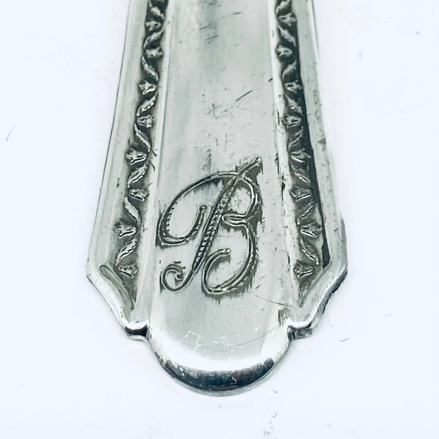 Anello Artigianale INIZIALE B Realizzato con Antica posata in Argento (Prima Metà del '900)