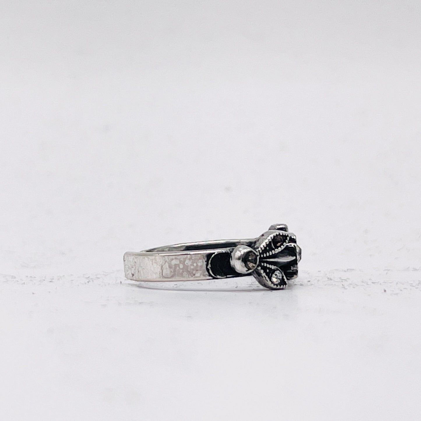 Anello Artigianale SPILLA MARCASSITE Mod. SPILLA Realizzato con Antica spilla in Argento (Prima Metà del ’900)