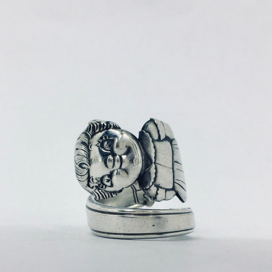 Anello Artigianale CAMPBELL Mod. SPIRALE  Realizzato con Antica posata in Argento (Prima Metà del ’900)