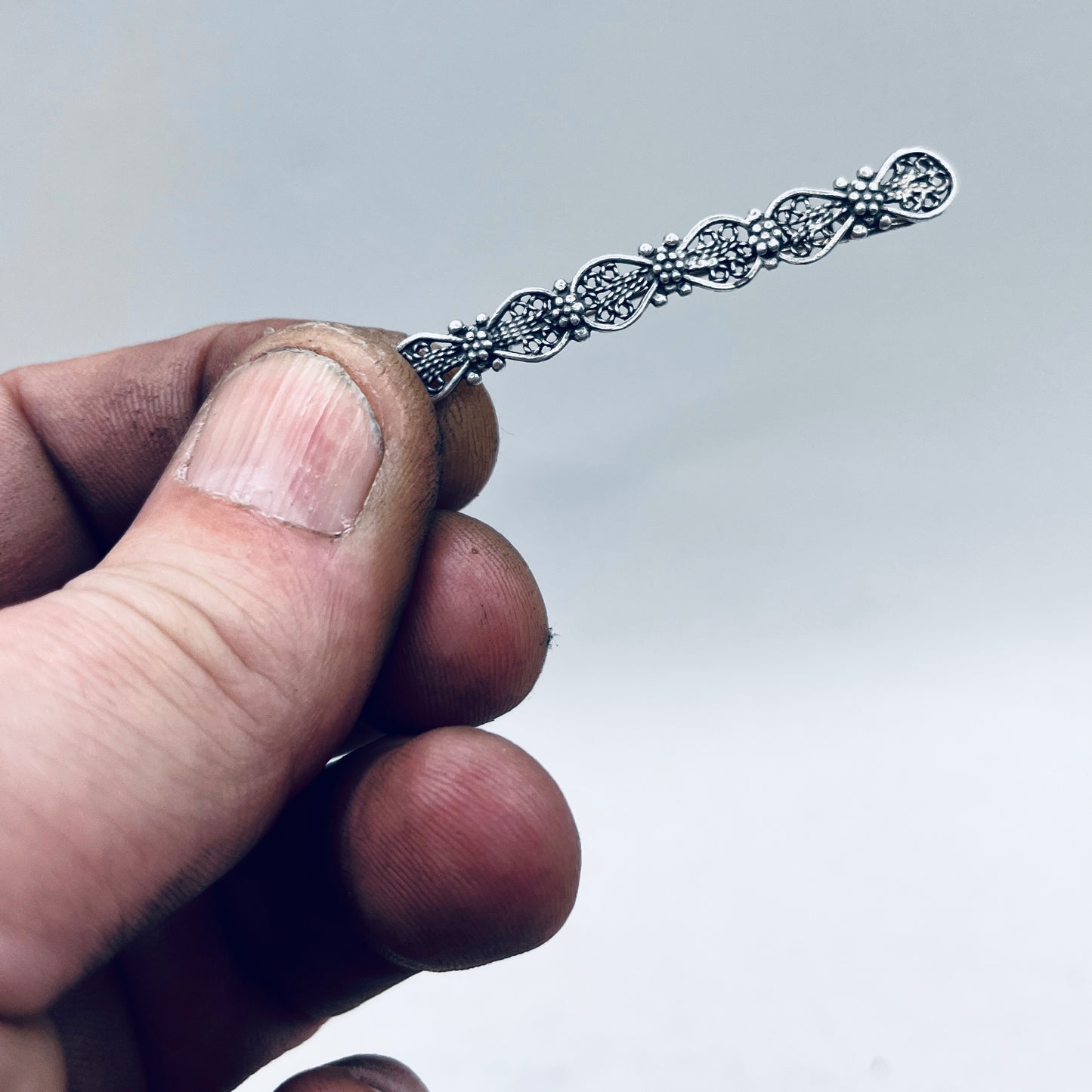 Anello Artigianale FILIGRANA Mod. SPILLA Realizzato con Antica spilla in Argento (Prima Metà del ’900)