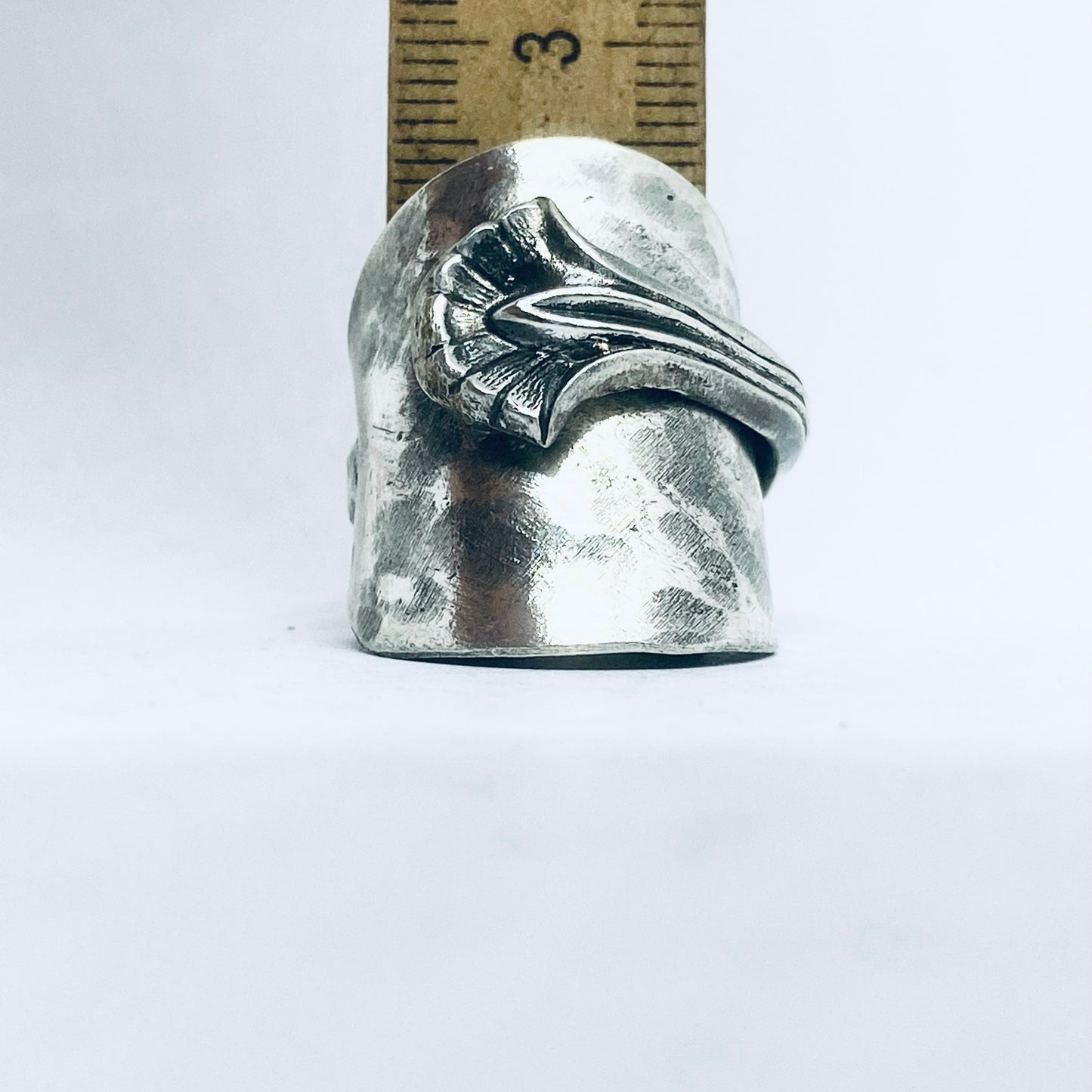 Anello Artigianale Mod. INTERO  Realizzato con intero Antico Cucchiaino in Argento (Prima Metà del ’900)