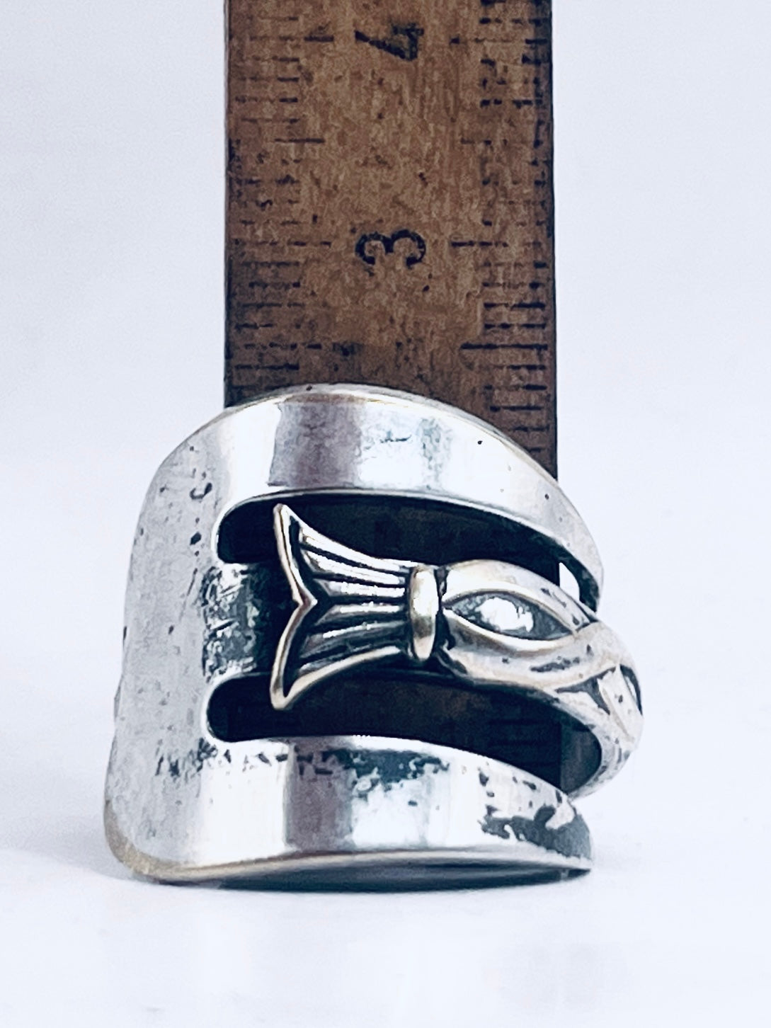 Anello Artigianale Mod. FORCHETTA TRIDENTE UOMO  Realizzato con Antica posata in Argento (Prima Metà del ’900)