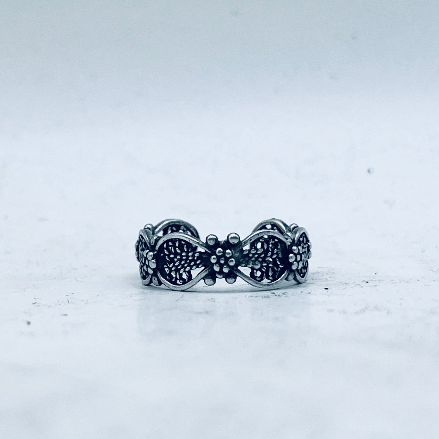 Anello Artigianale FILIGRANA Mod. SPILLA Realizzato con Antica spilla in Argento (Prima Metà del ’900)