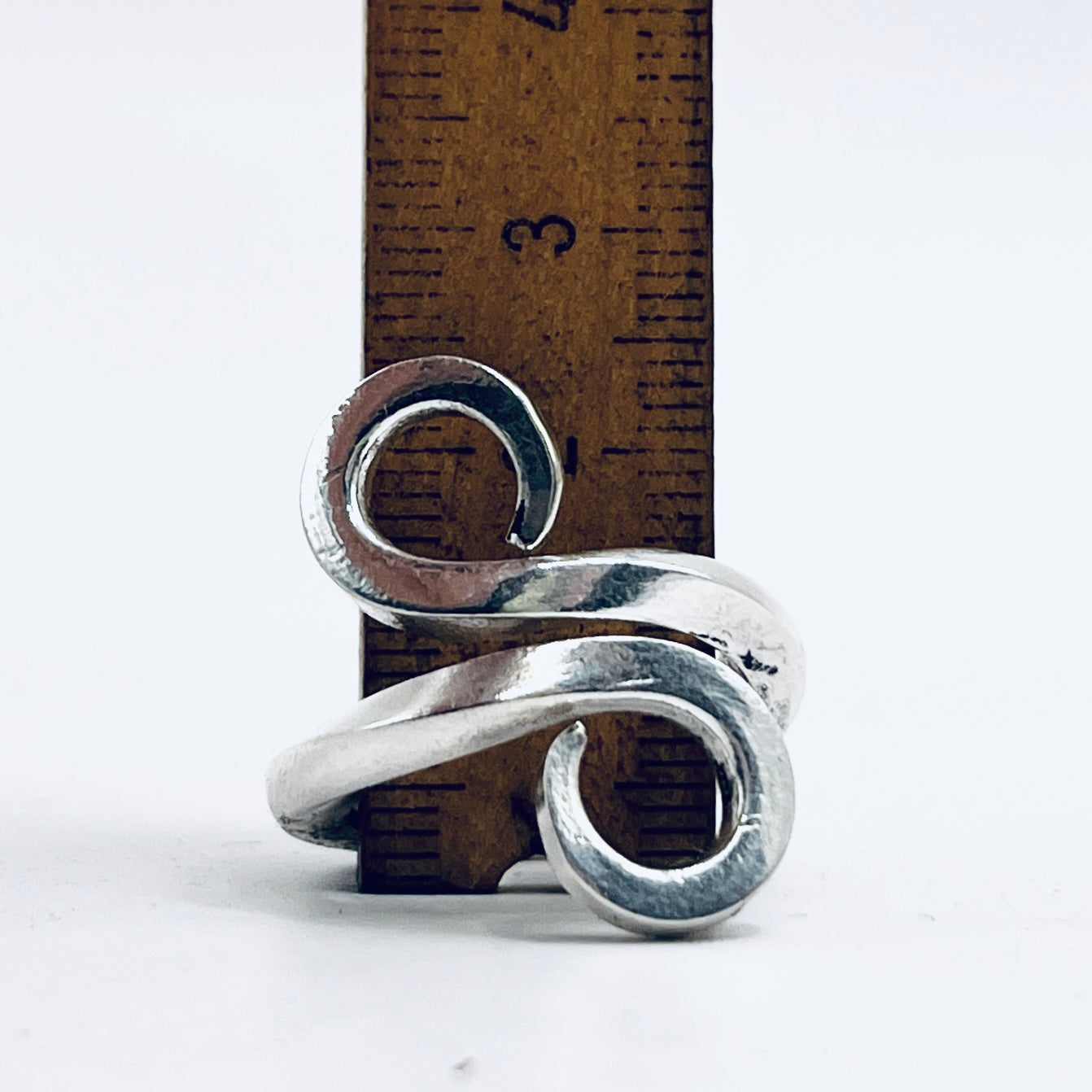 Anello Artigianale SPIRA Mod. REBBI Realizzato con Antica posata in Argento (Prima Metà del ’900)