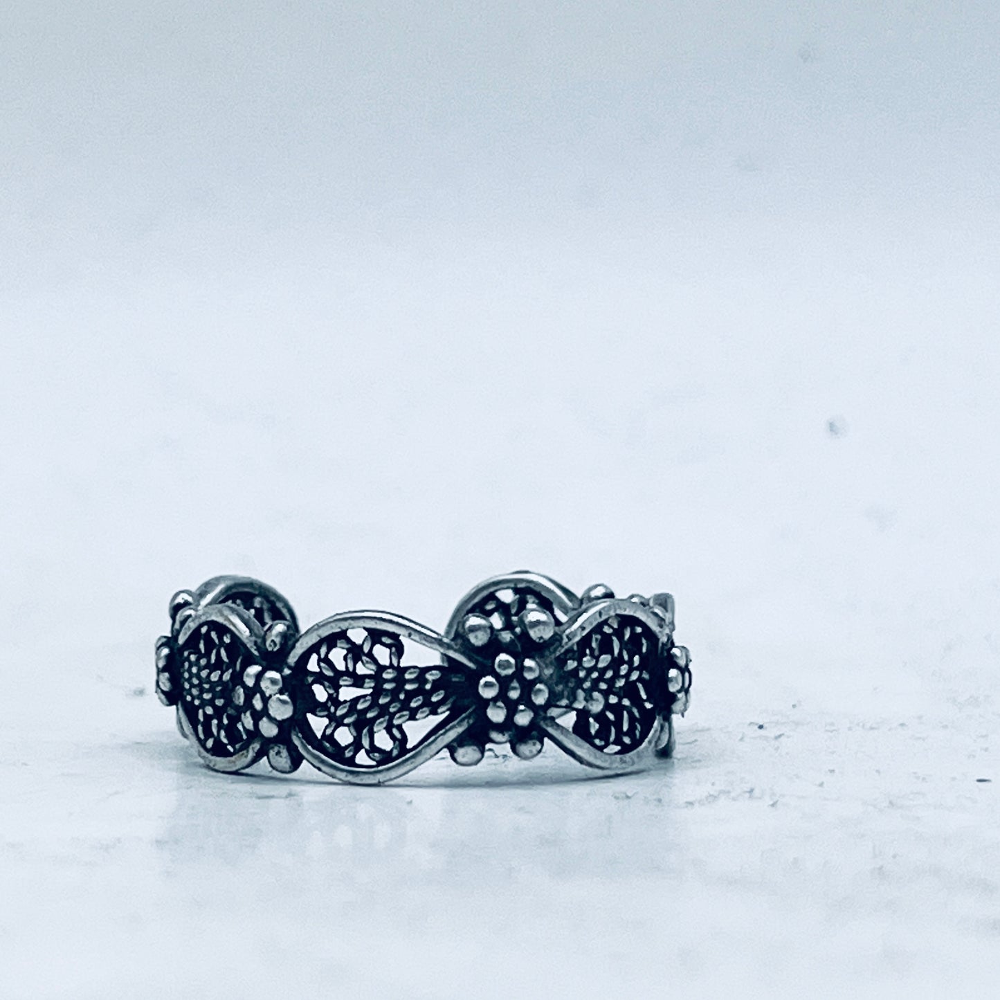 Anello Artigianale FILIGRANA Mod. SPILLA Realizzato con Antica spilla in Argento (Prima Metà del ’900)