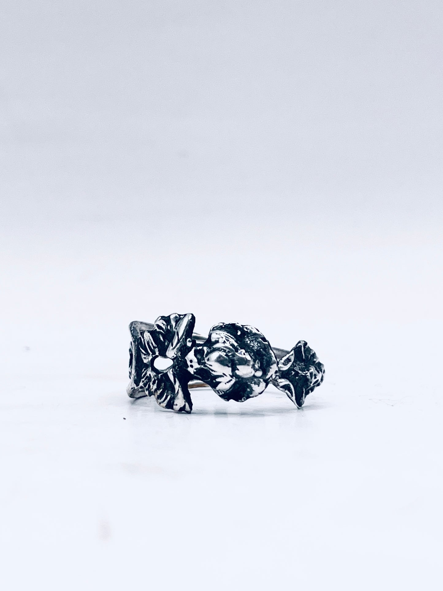 Anello Artigianale PUTTO Mod. CLASSICO  Realizzato con intero Antico Cucchiaino in Argento 800(Prima Metà del ’900)