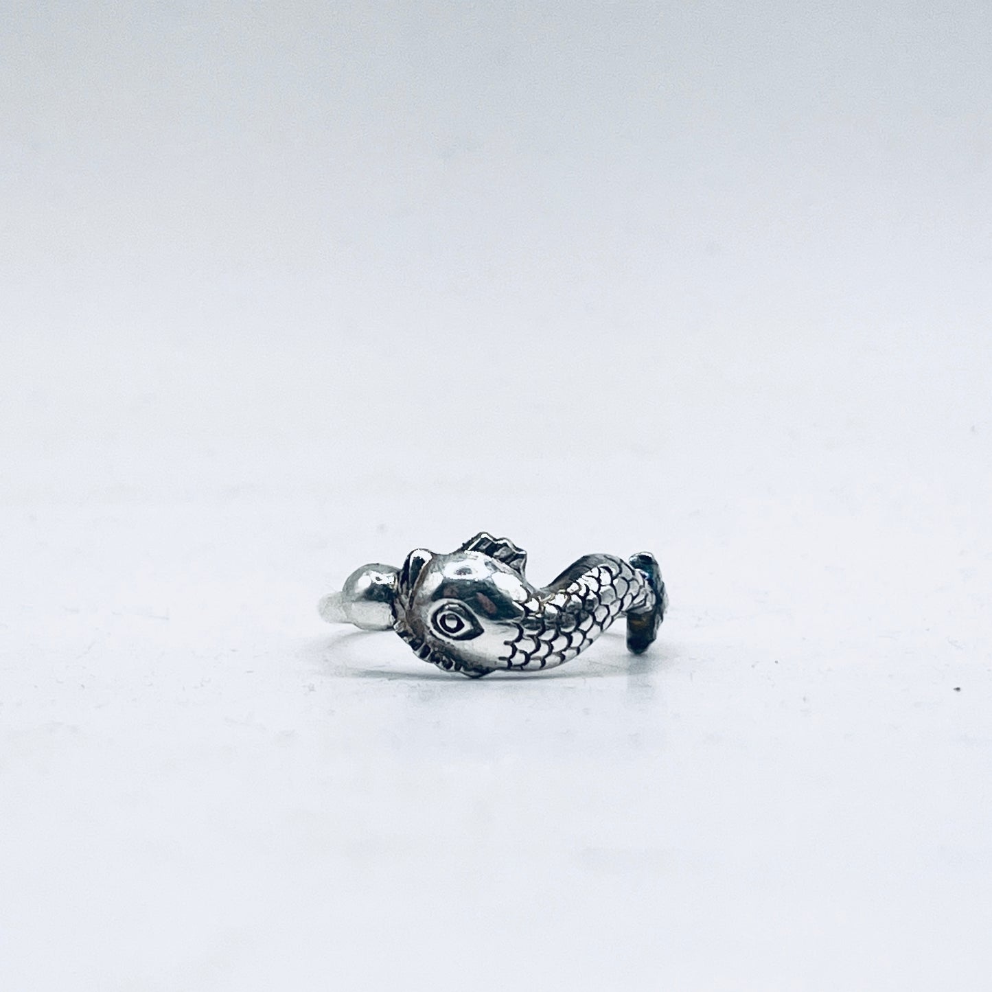 Anello Artigianale FEDINA DELFINO ARALDICO Mod. CLASSICO  Realizzato con Antica posata (Prima Metà del ’900)