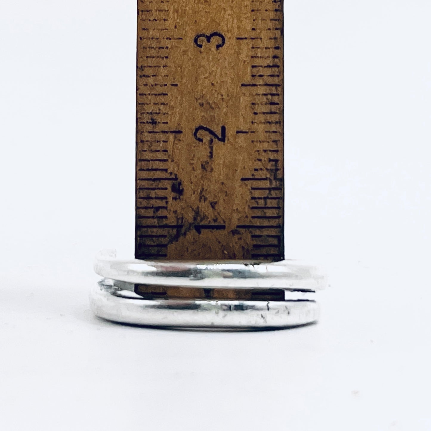 Anello Artigianale DOPPIA FEDINA Mod. REBBI Realizzato con Antica posata in Argento (Prima Metà del ’900)